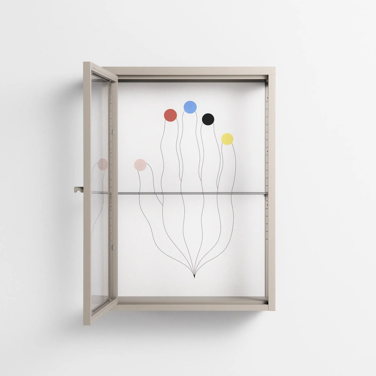 Épanoui - Wall Cabinet - David Vanadia - Pebble - Clear glass - Image 3