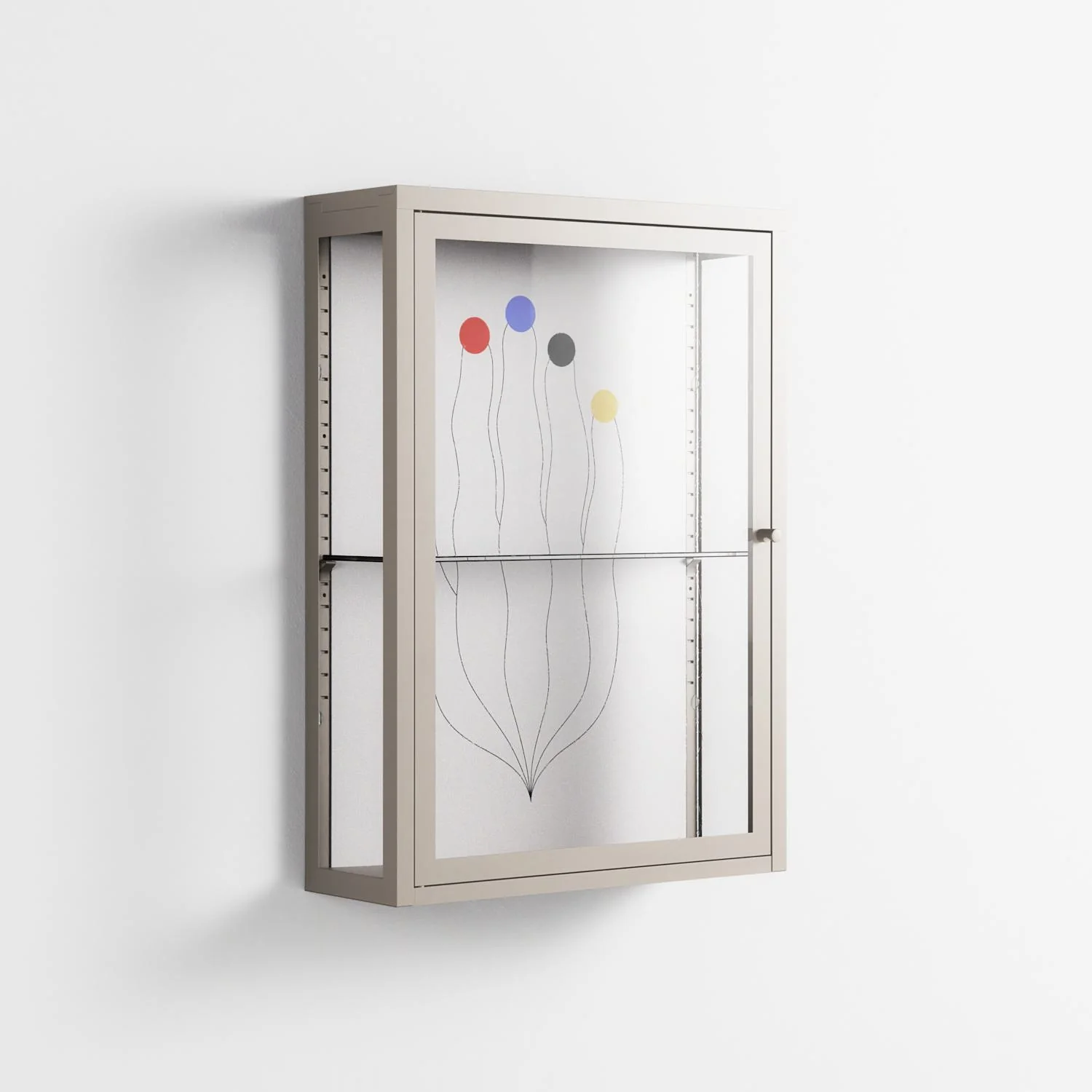 Épanoui - Wall Cabinet - David Vanadia - Pebble - Clear glass - Image 4