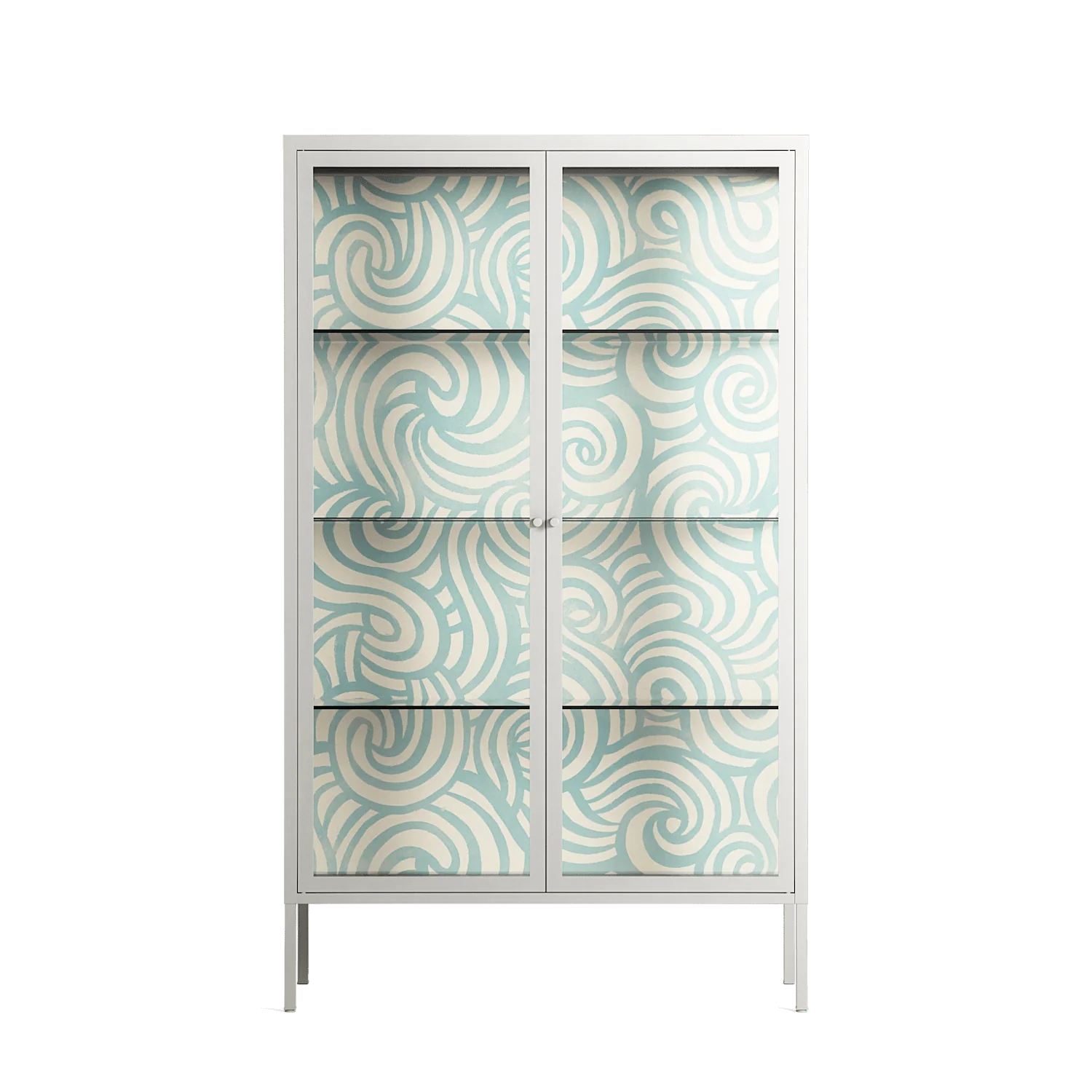 Epic Swirl - Cabinet - Amy Suther - Chalk - Clear glass