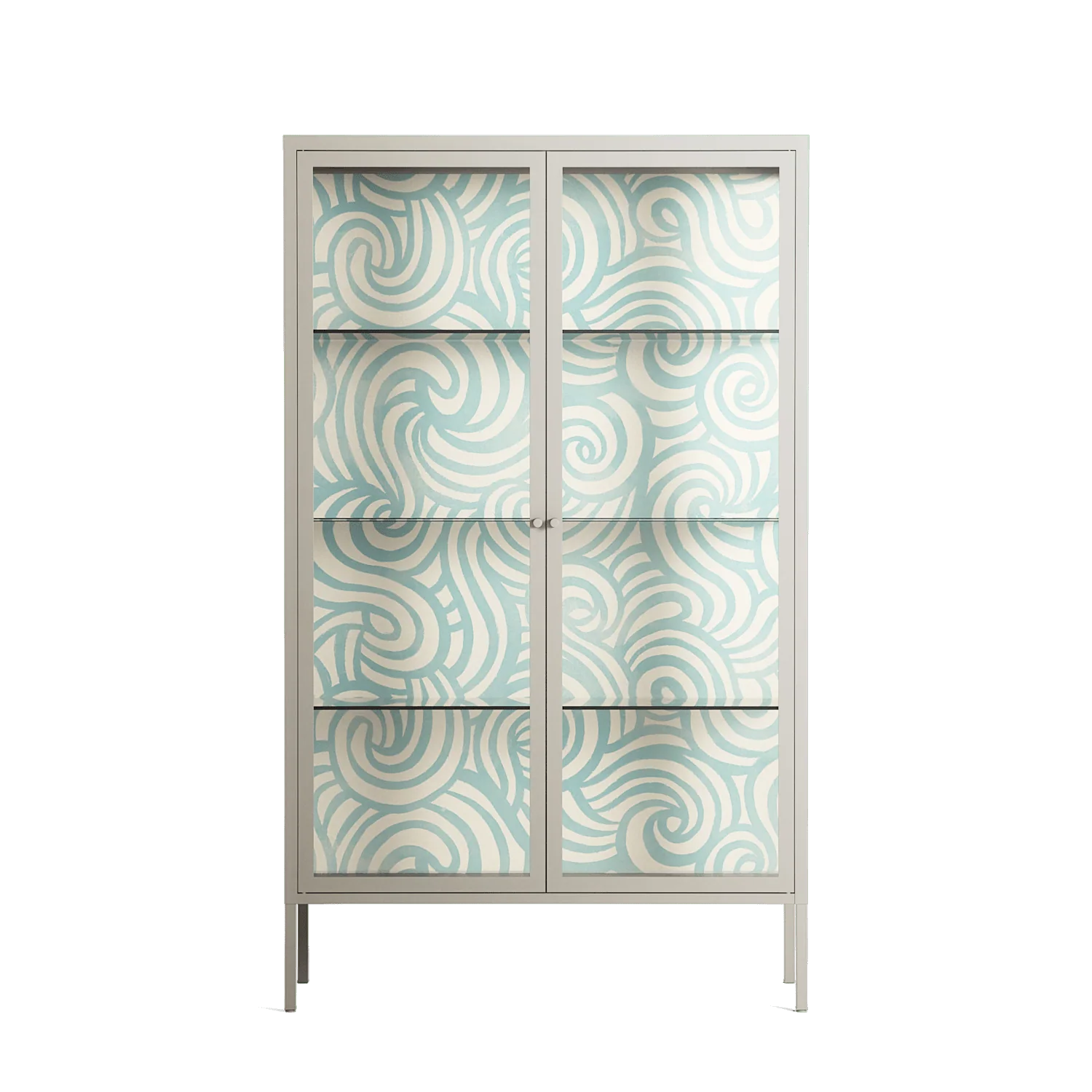 Epic Swirl - Cabinet - Amy Suther - Pebble - Clear glass