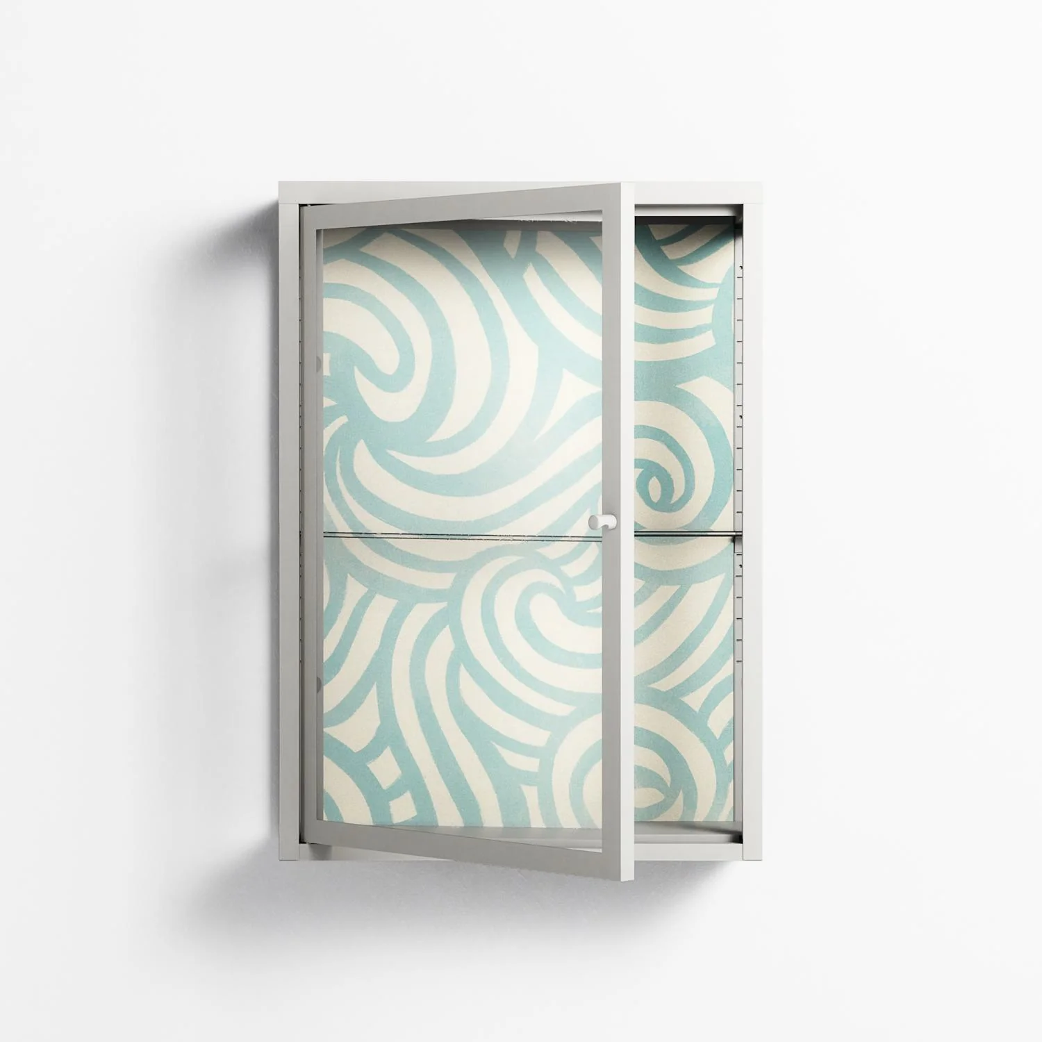 Epic Swirl - Wall Cabinet - Amy Suther - Chalk - Clear glass - Image 2