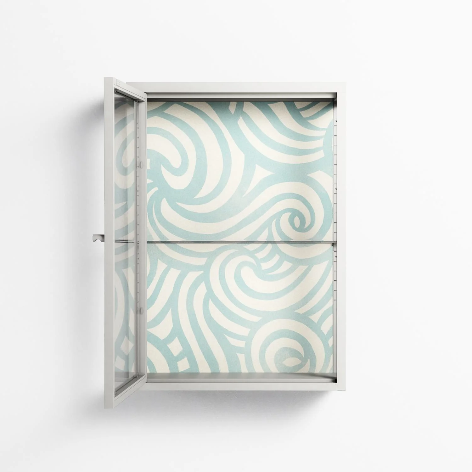 Epic Swirl - Wall Cabinet - Amy Suther - Chalk - Clear glass - Image 3