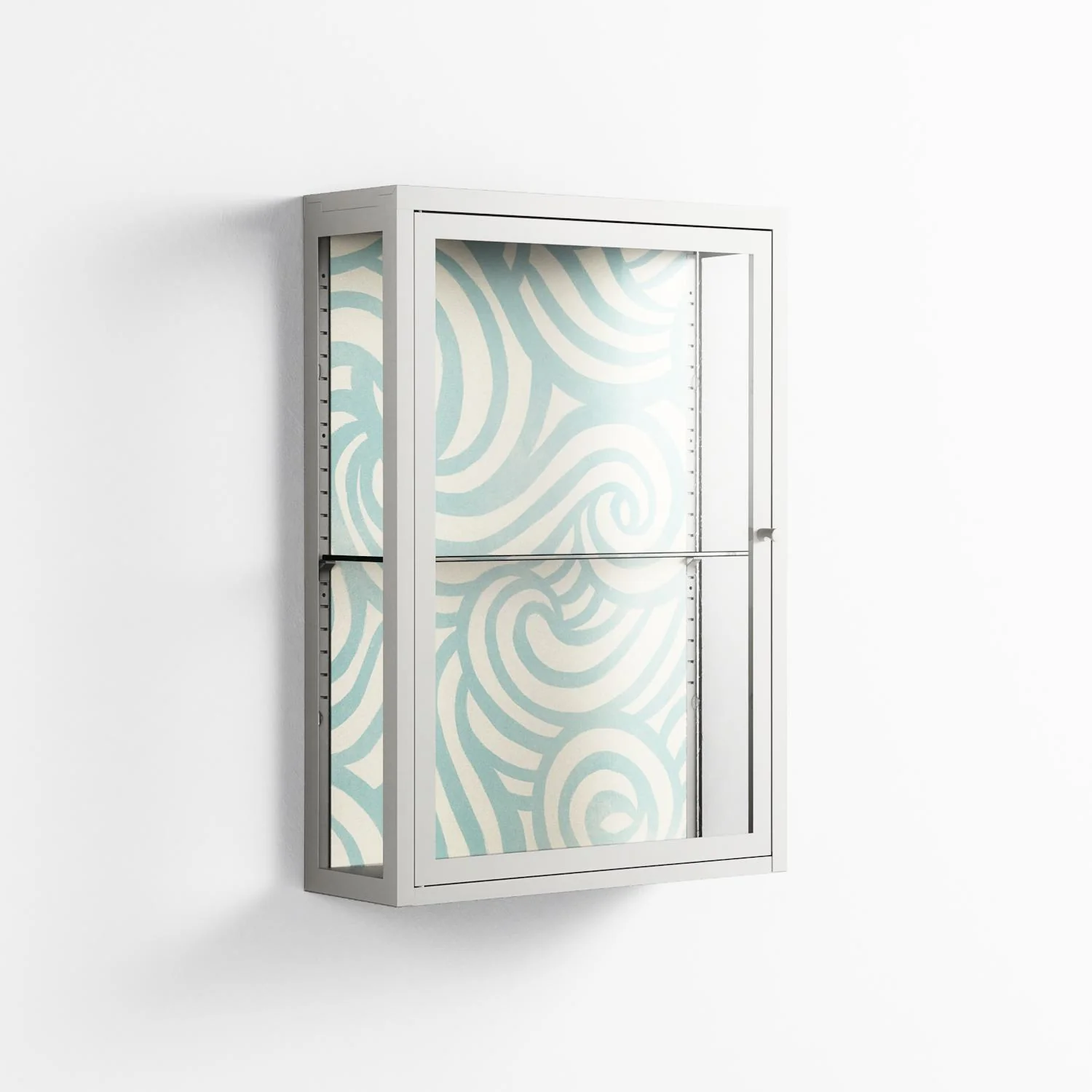 Epic Swirl - Wall Cabinet - Amy Suther - Chalk - Clear glass - Image 4