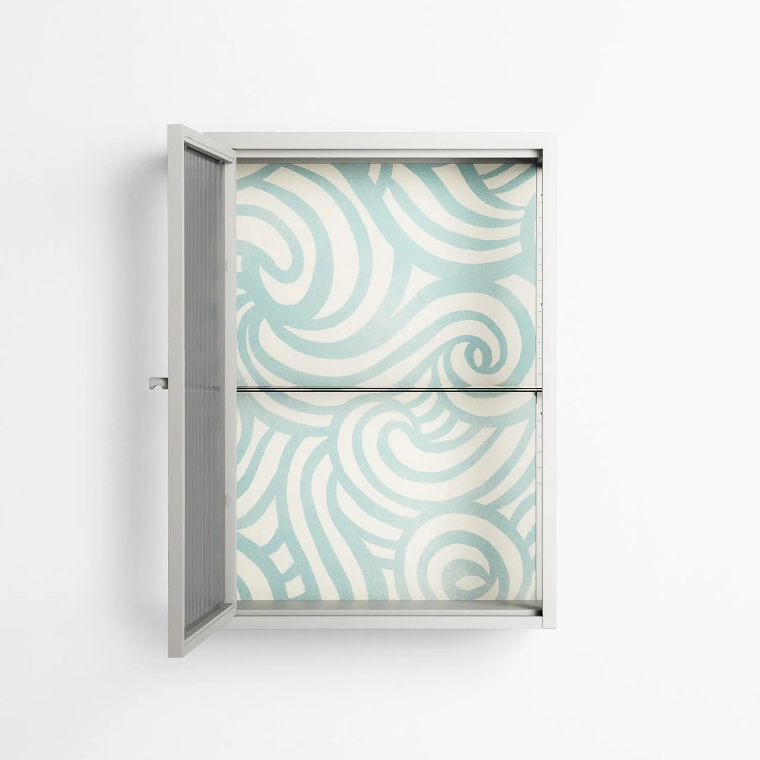 Epic Swirl - Wall Cabinet - Amy Suther - Chalk - Reeded glass - Image 3