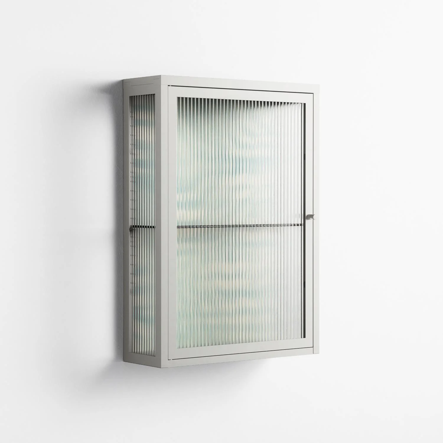 Epic Swirl - Wall Cabinet - Amy Suther - Chalk - Reeded glass - Image 4