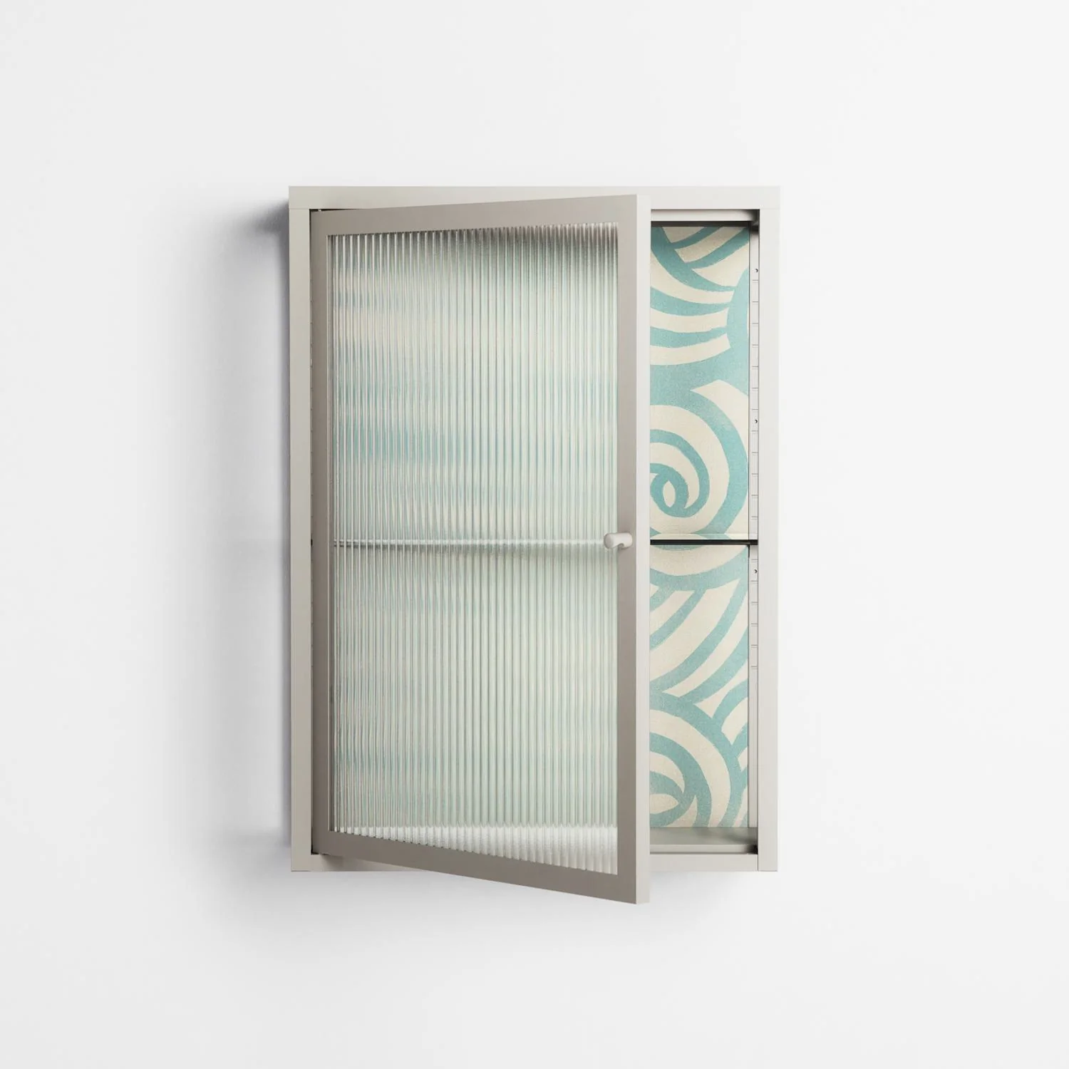 Epic Swirl - Wall Cabinet - Amy Suther - Pebble - Reeded glass - Image 2