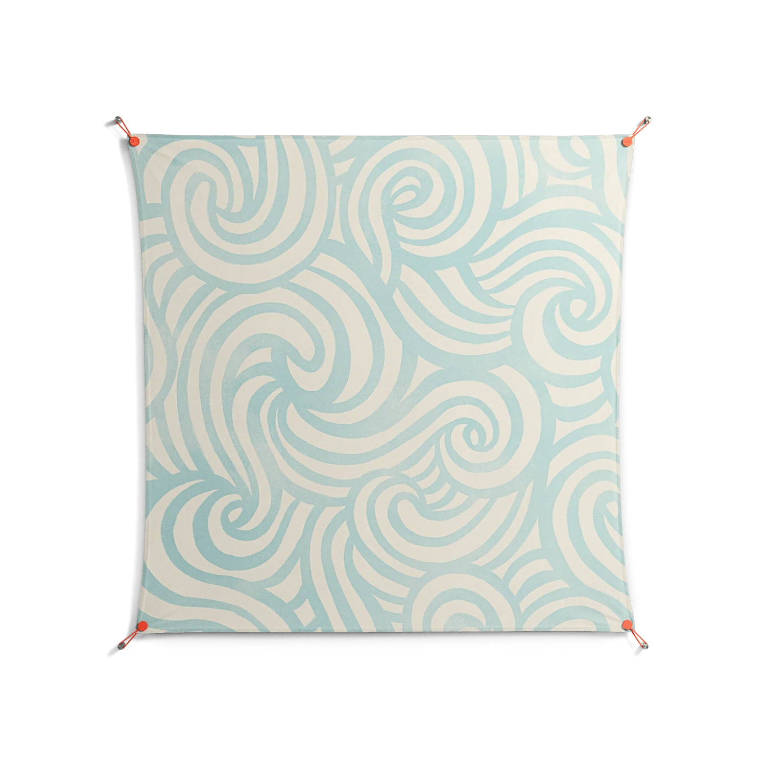 Epic Swirl - Work On Wall - Amy Suther - Orange - 140 x 140 cm