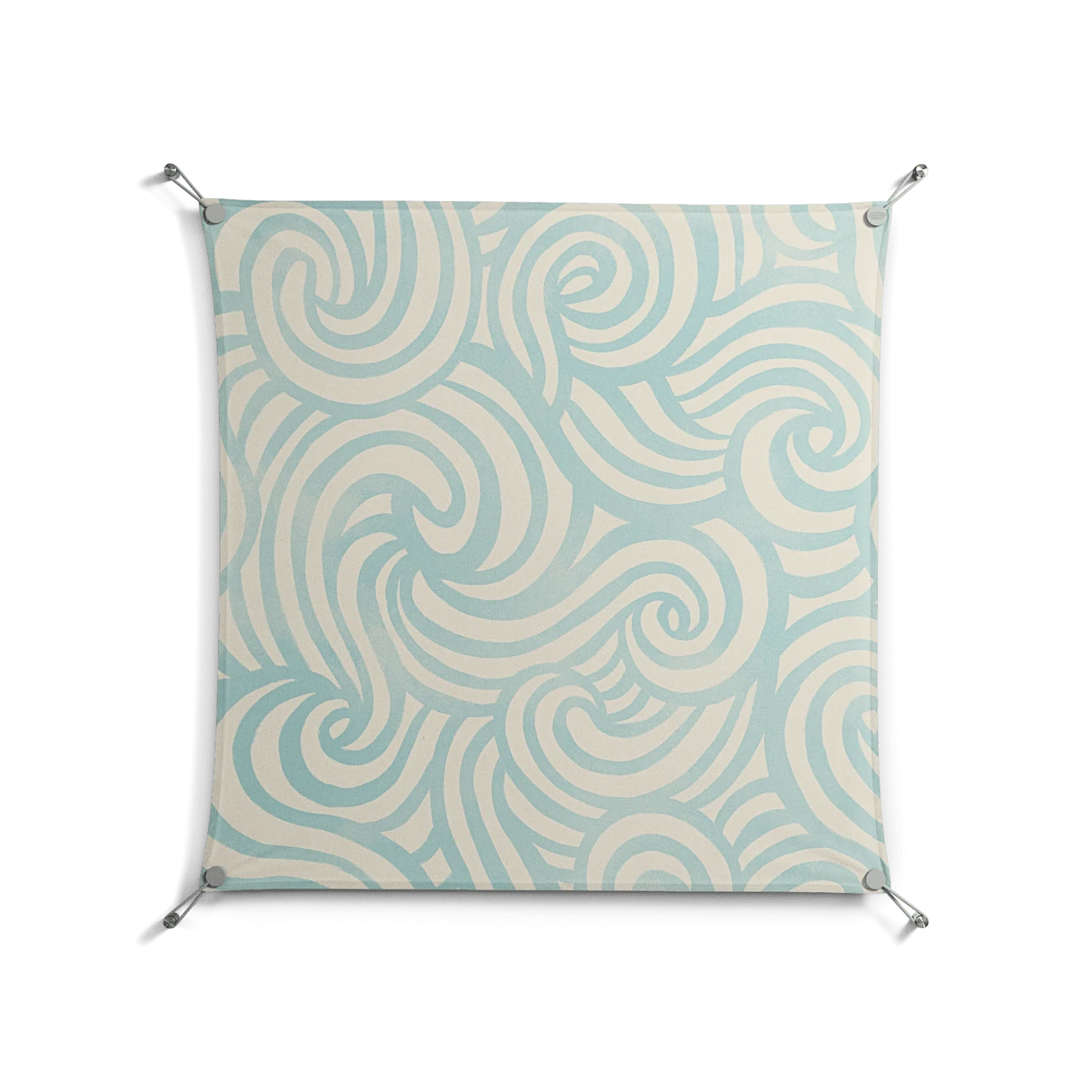 Epic Swirl - Work On Wall - Amy Suther - Silver - 90 x 90 cm