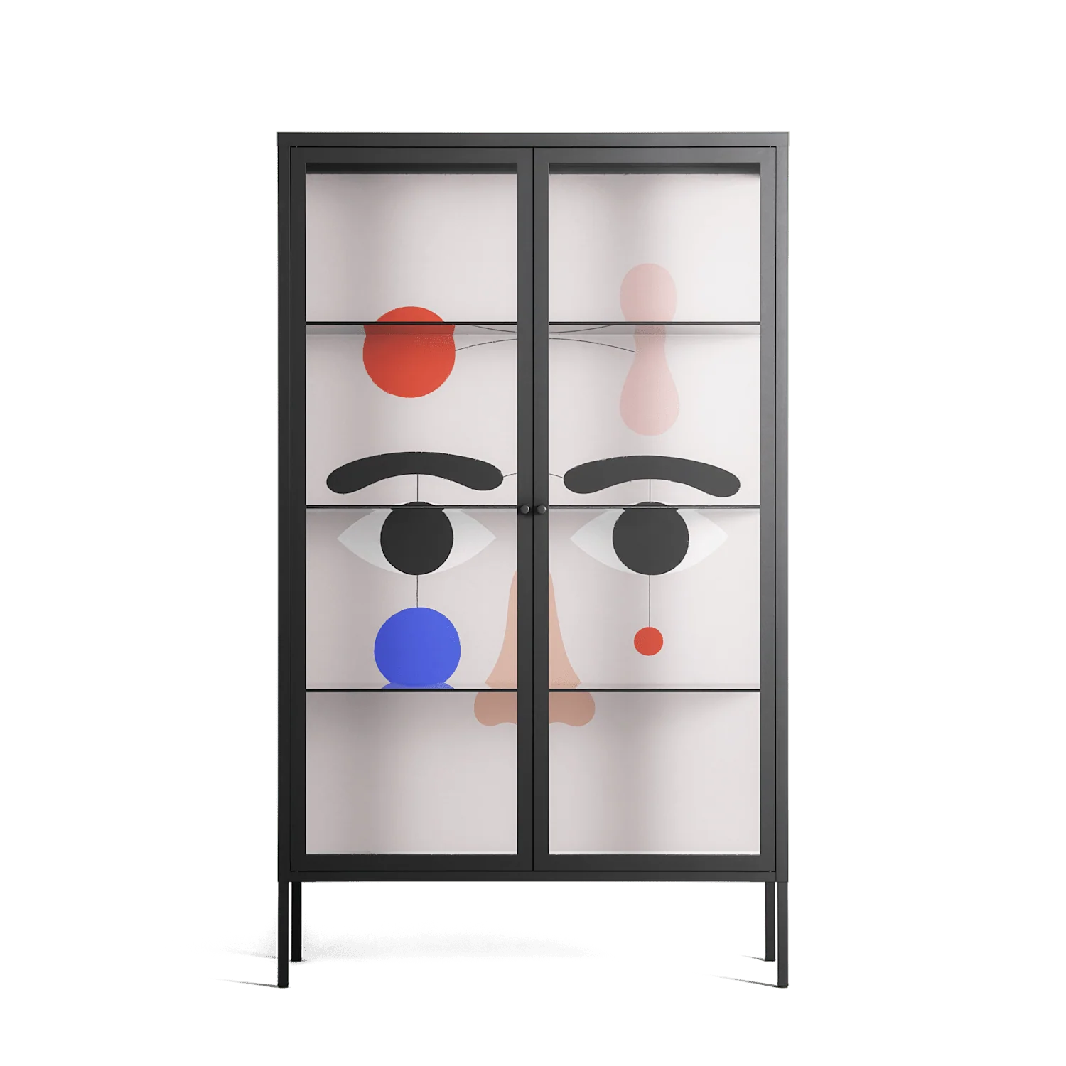Équilibré - Cabinet - David Vanadia - Antracite - Clear glass