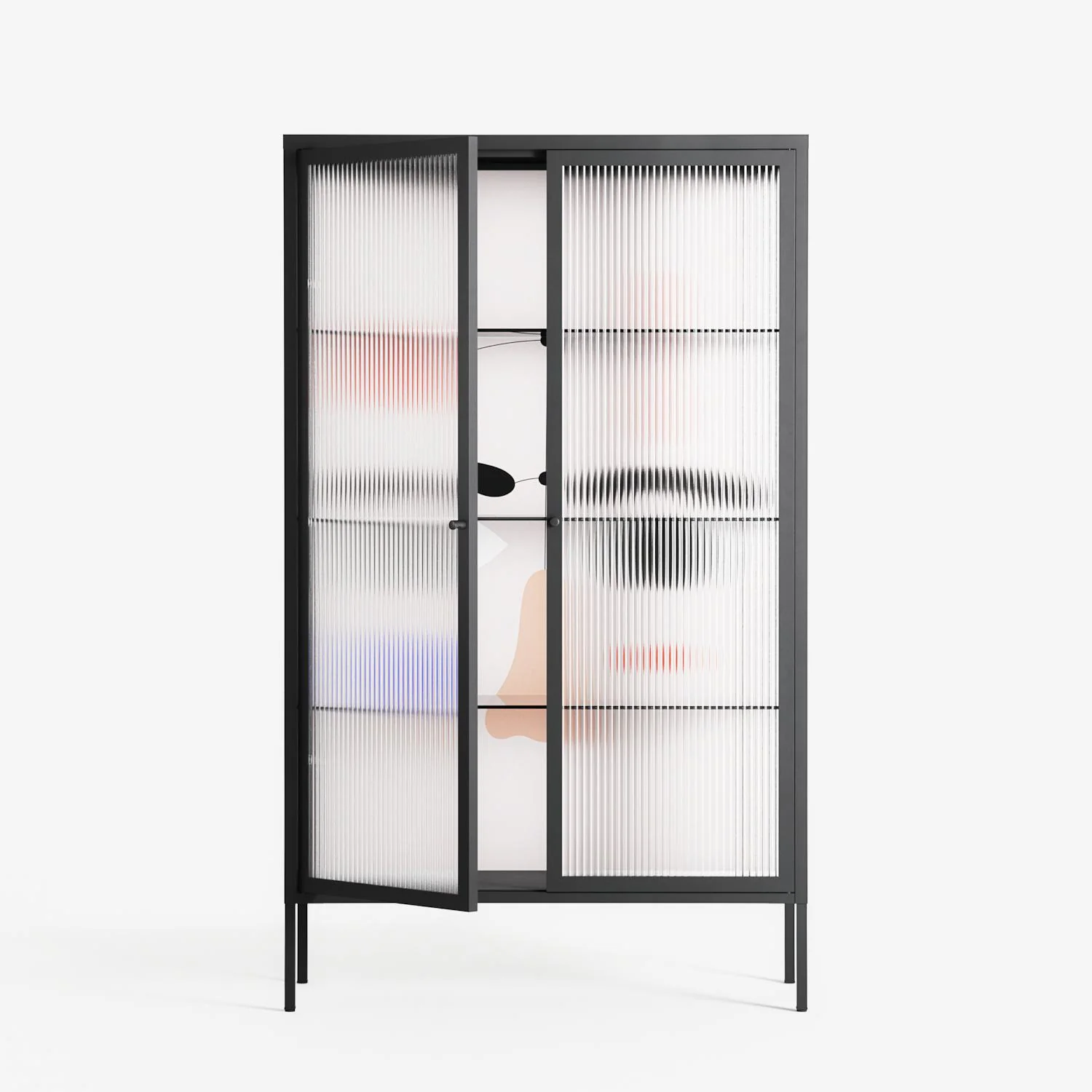 Équilibré - Cabinet - David Vanadia - Antracite - Reeded glass - Image 2