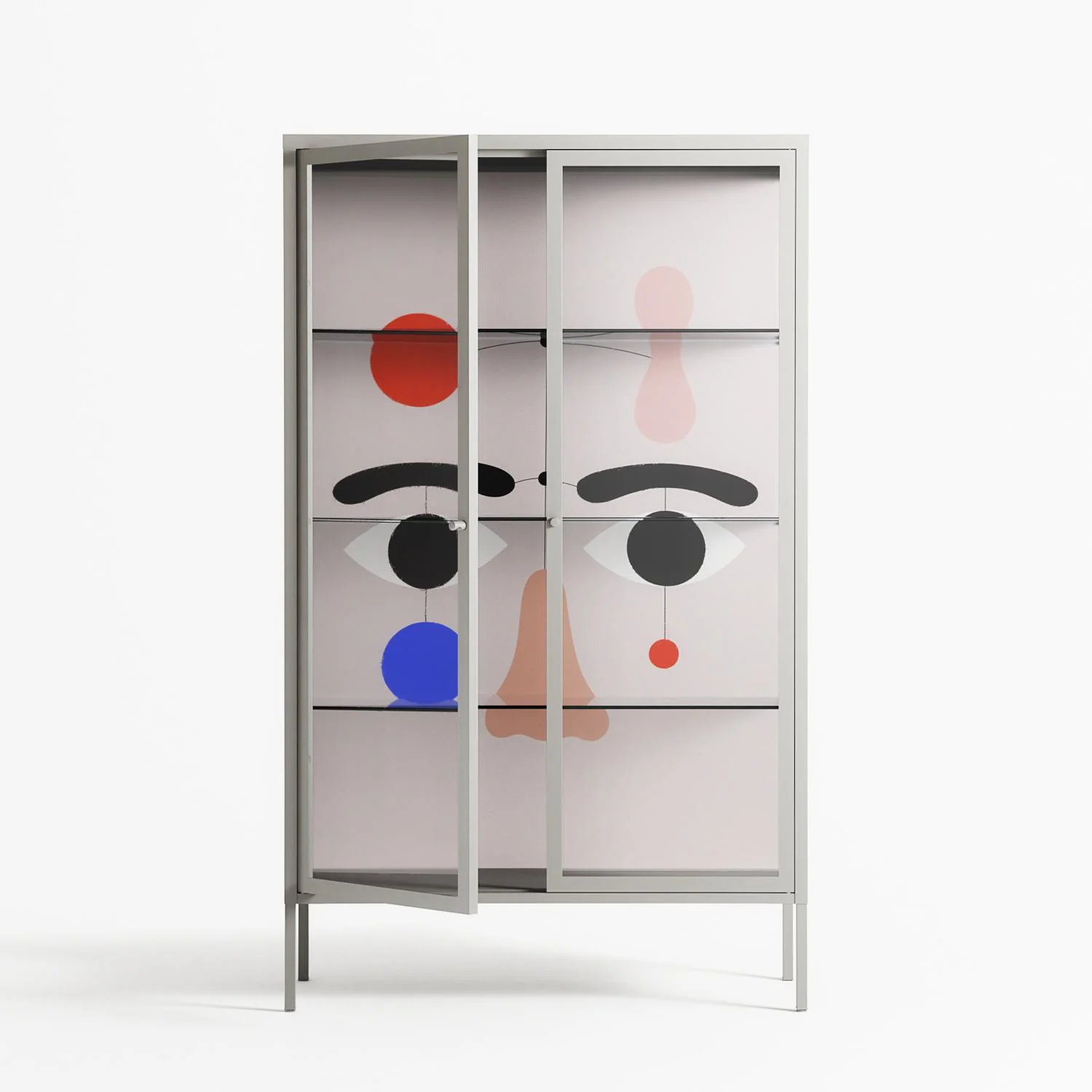 Équilibré - Cabinet - David Vanadia - Chalk - Clear glass - Image 2