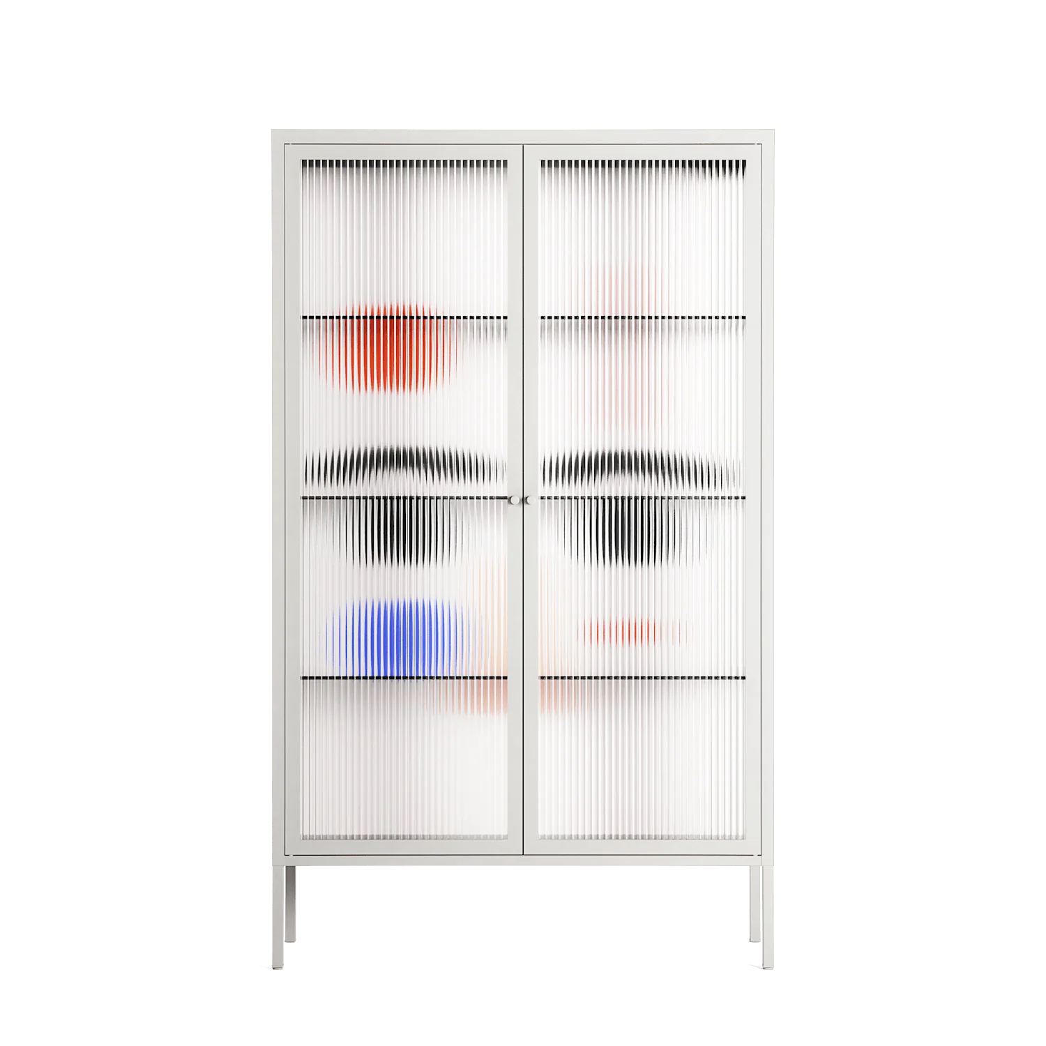 Équilibré - Cabinet - David Vanadia - Chalk - Reeded glass