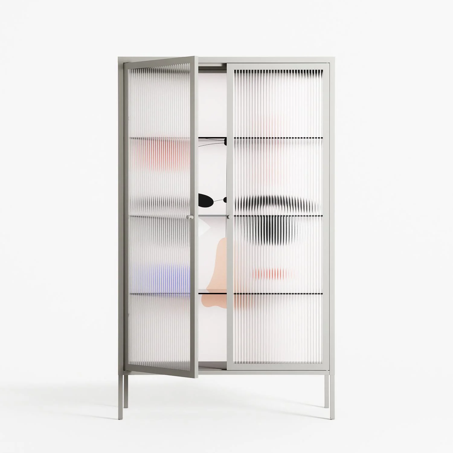 Équilibré - Cabinet - David Vanadia - Chalk - Reeded glass - Image 2
