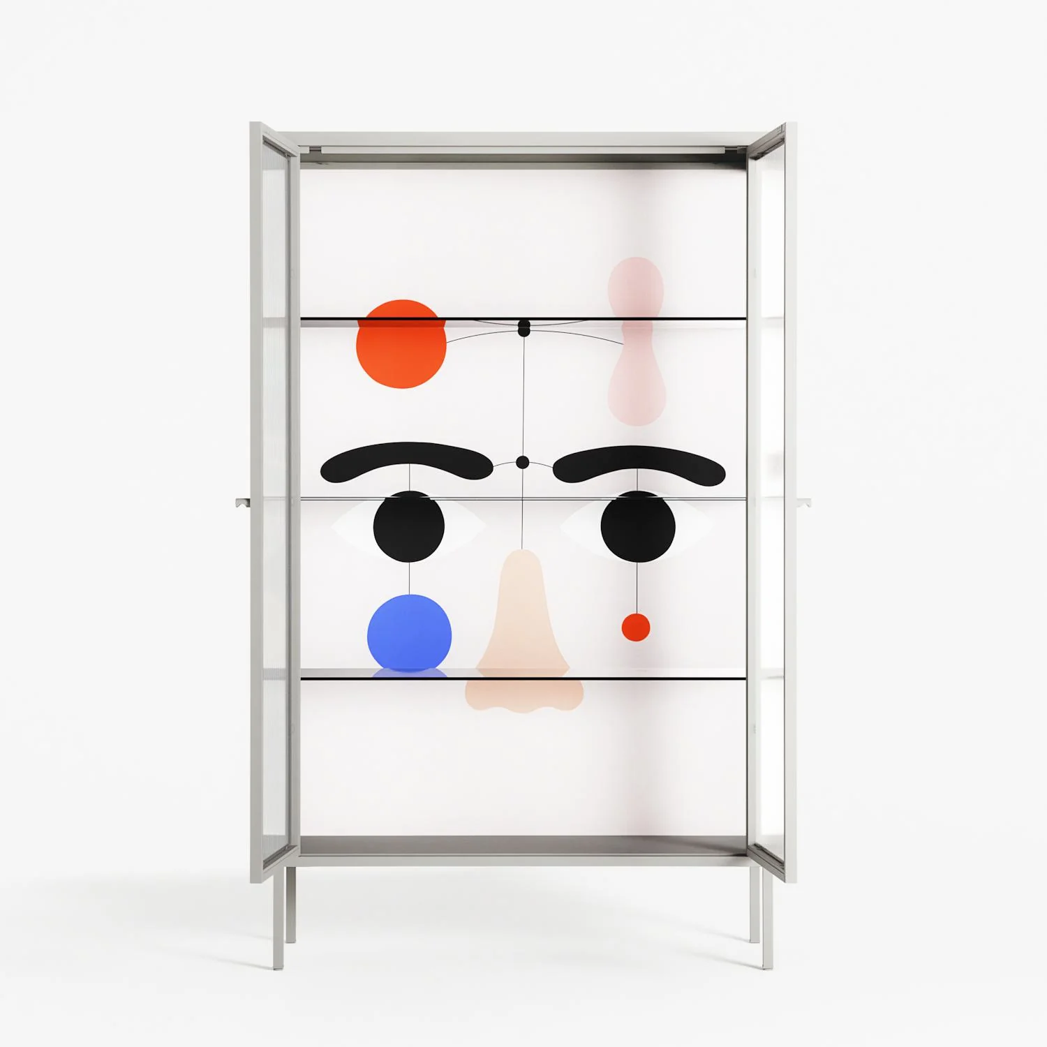 Équilibré - Cabinet - David Vanadia - Chalk - Reeded glass - Image 3