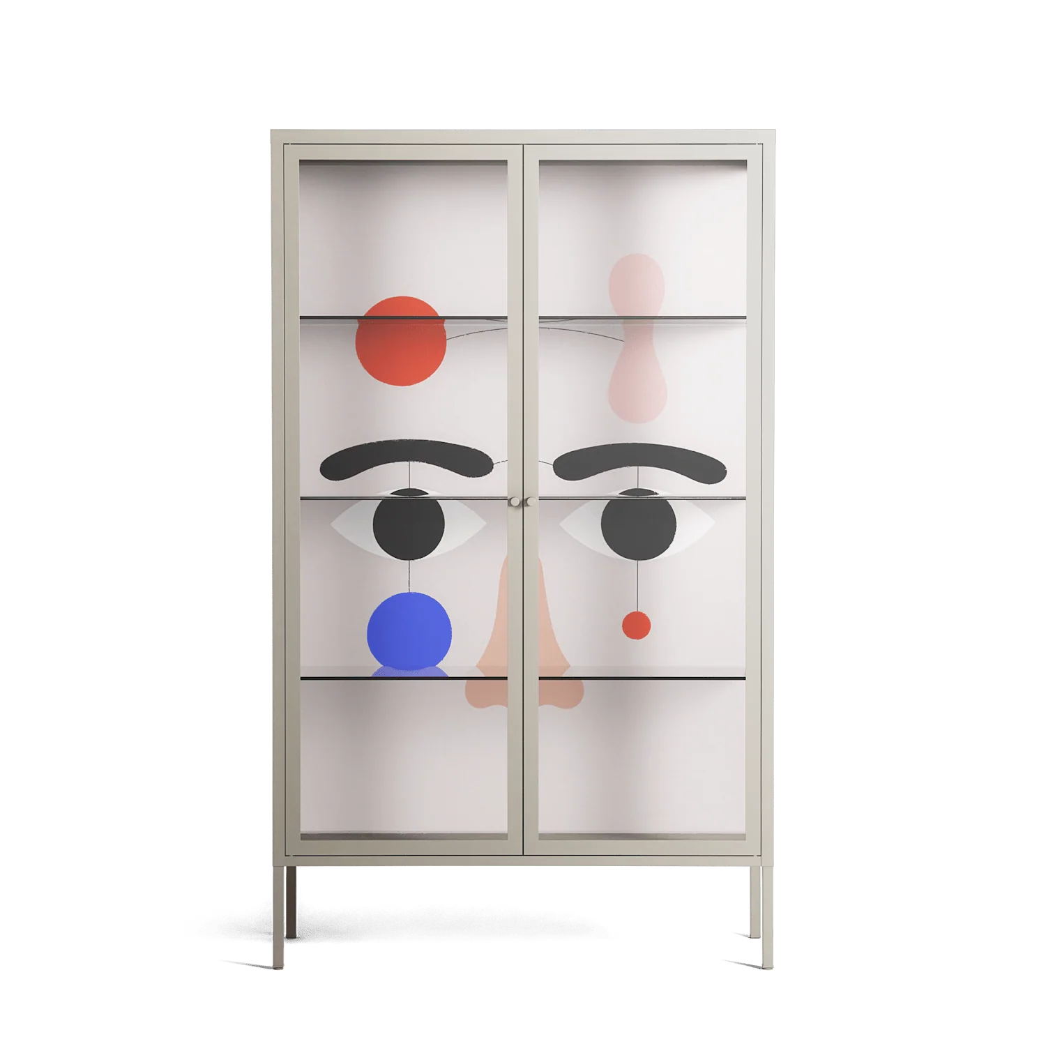 Équilibré - Cabinet - David Vanadia - Pebble - Clear glass