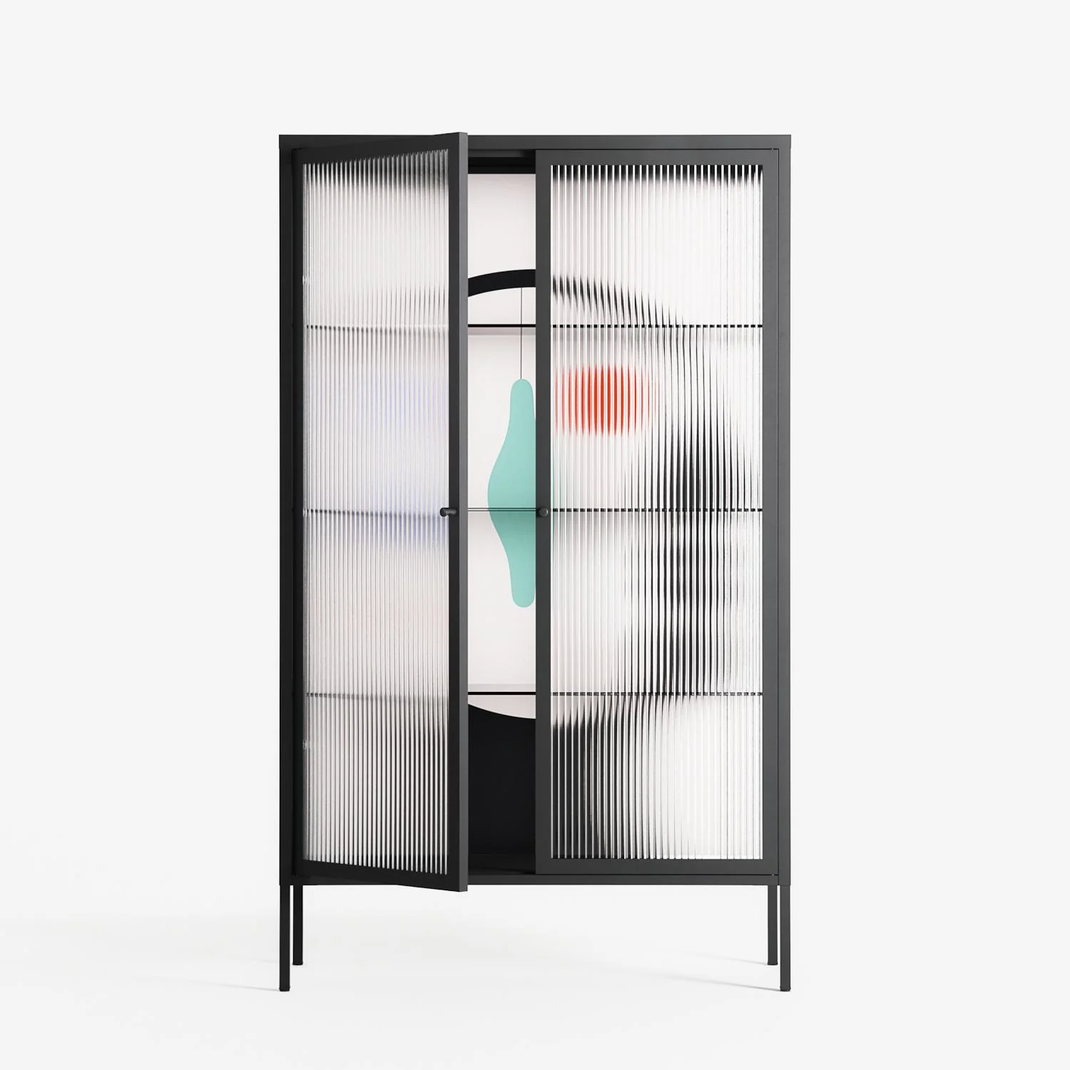 Équilibre_Intérieur - Cabinet - David Vanadia - Antracite - Reeded glass - Image 2