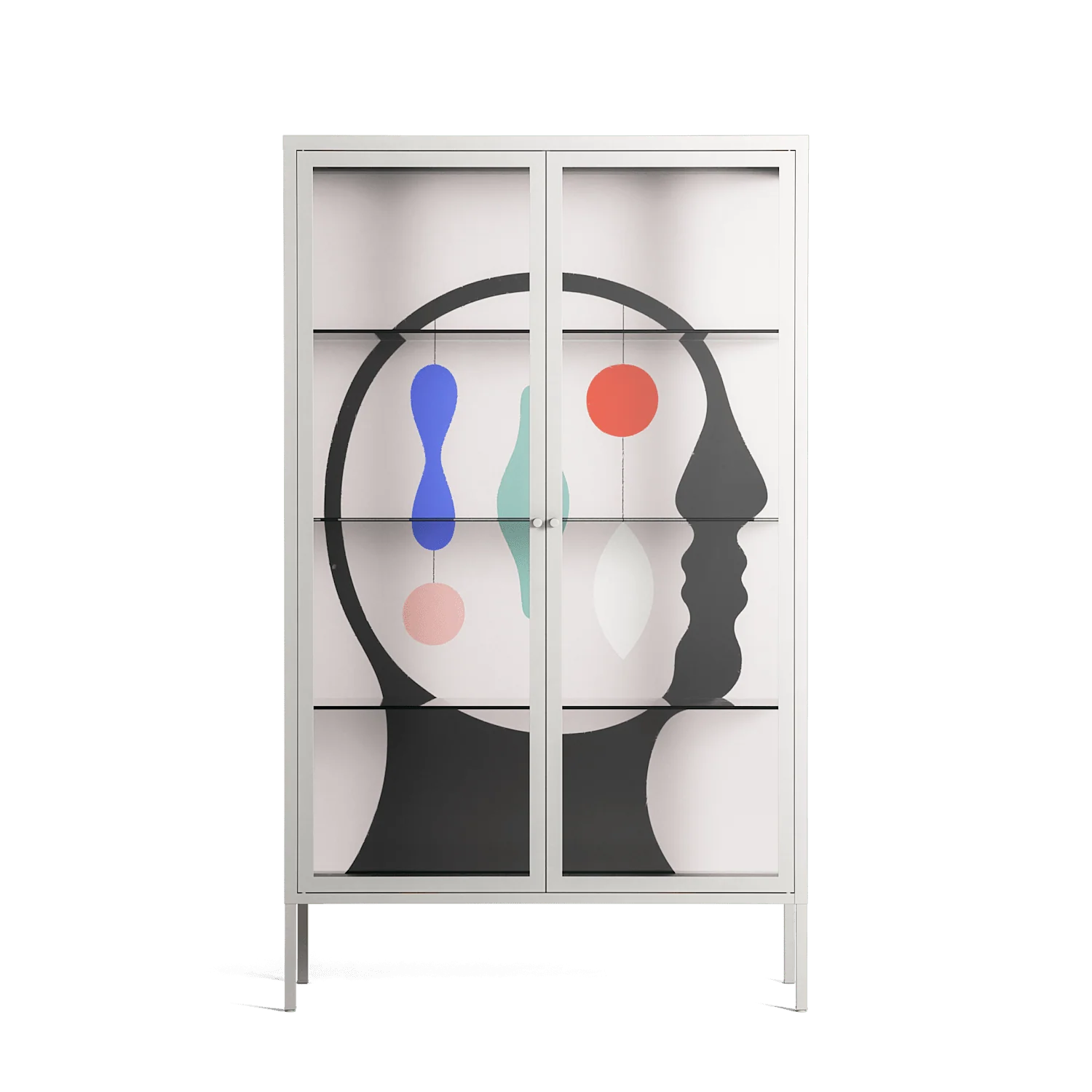 Équilibre_Intérieur - Cabinet - David Vanadia - Chalk - Clear glass