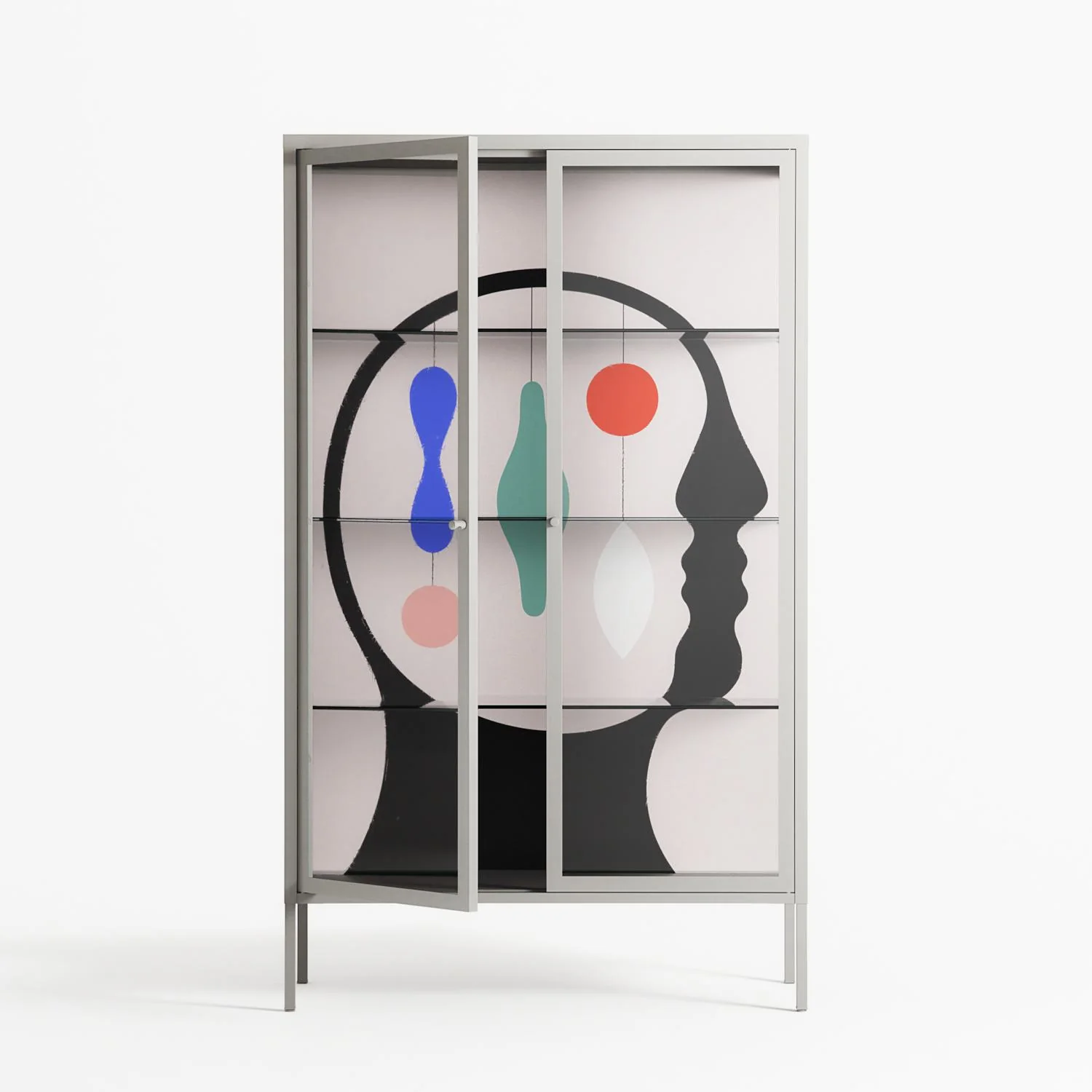 Équilibre_Intérieur - Cabinet - David Vanadia - Chalk - Clear glass - Image 2
