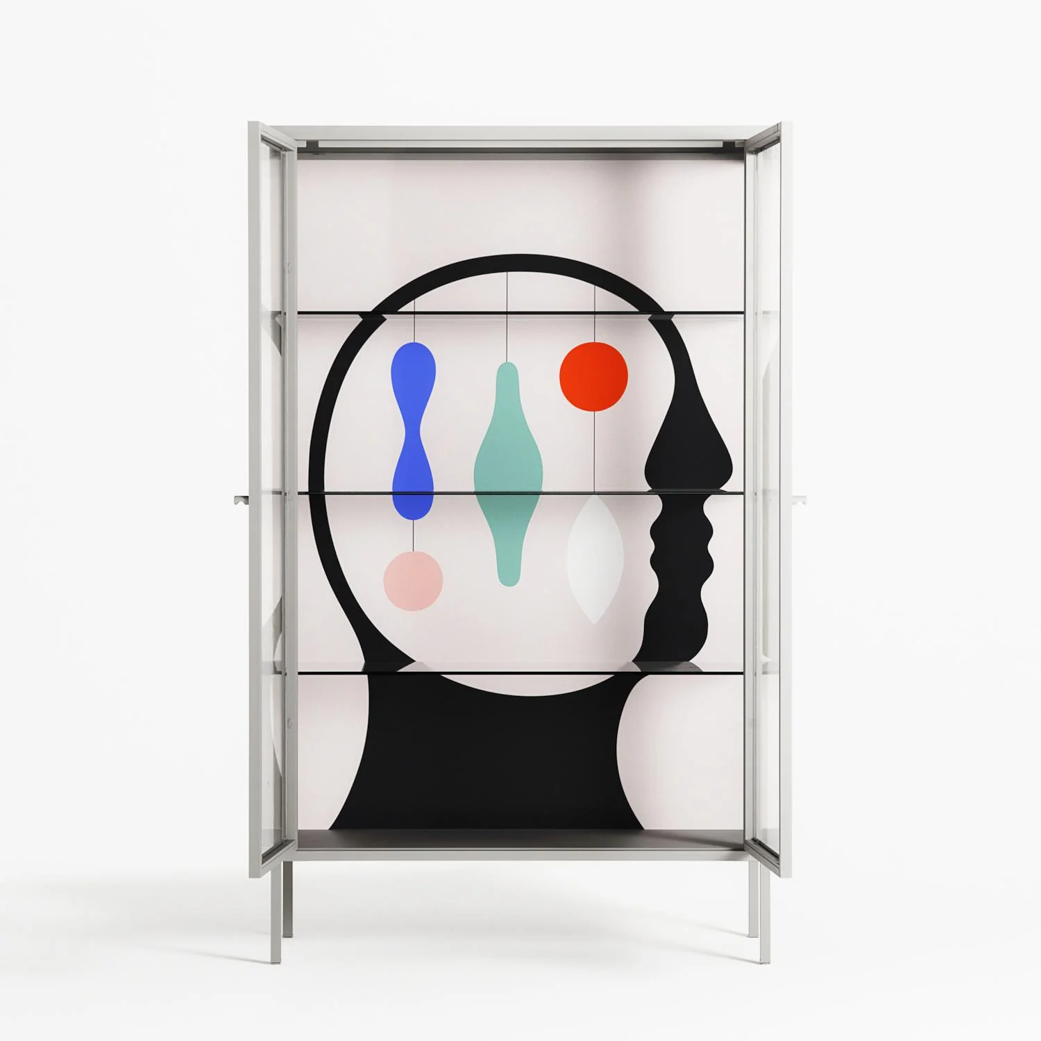 Équilibre_Intérieur - Cabinet - David Vanadia - Chalk - Clear glass - Image 3
