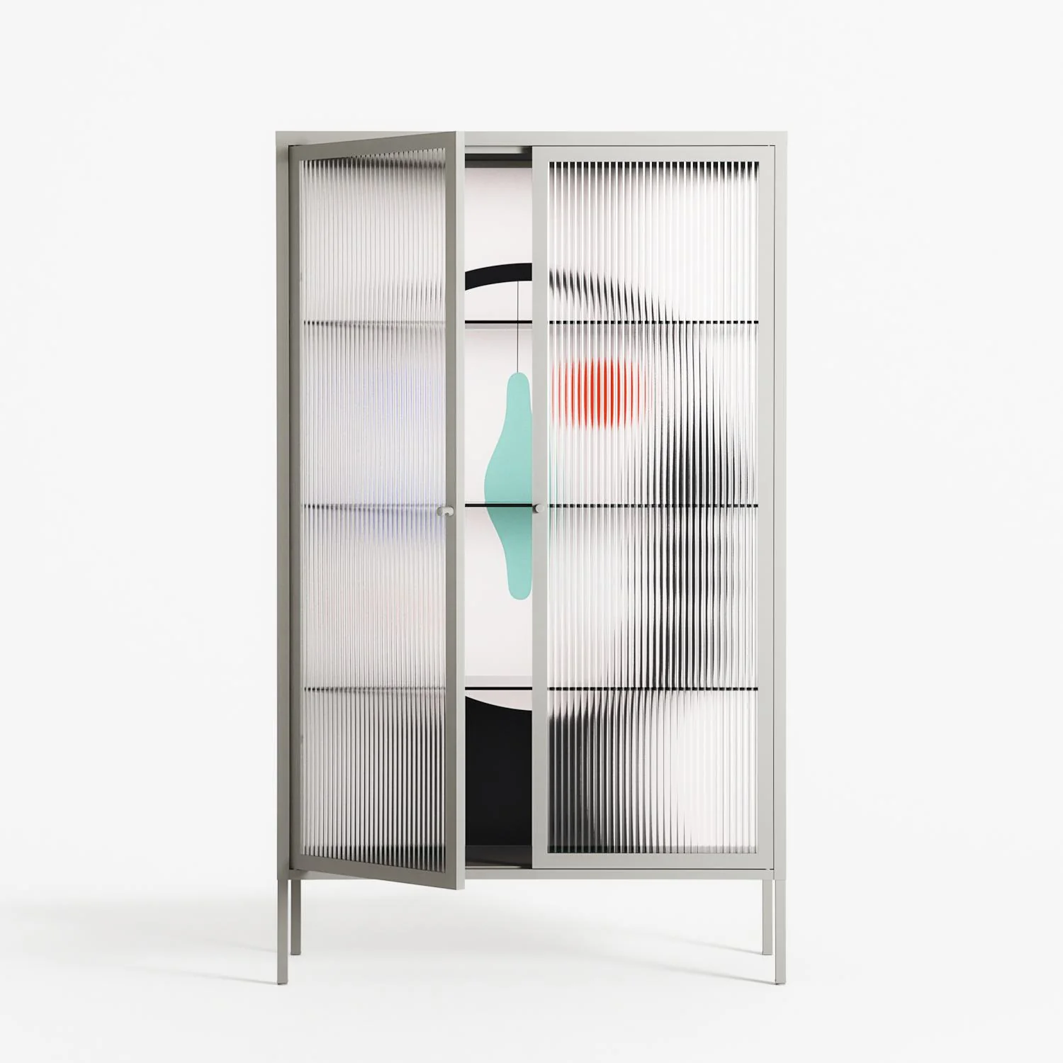 Équilibre_Intérieur - Cabinet - David Vanadia - Chalk - Reeded glass - Image 2