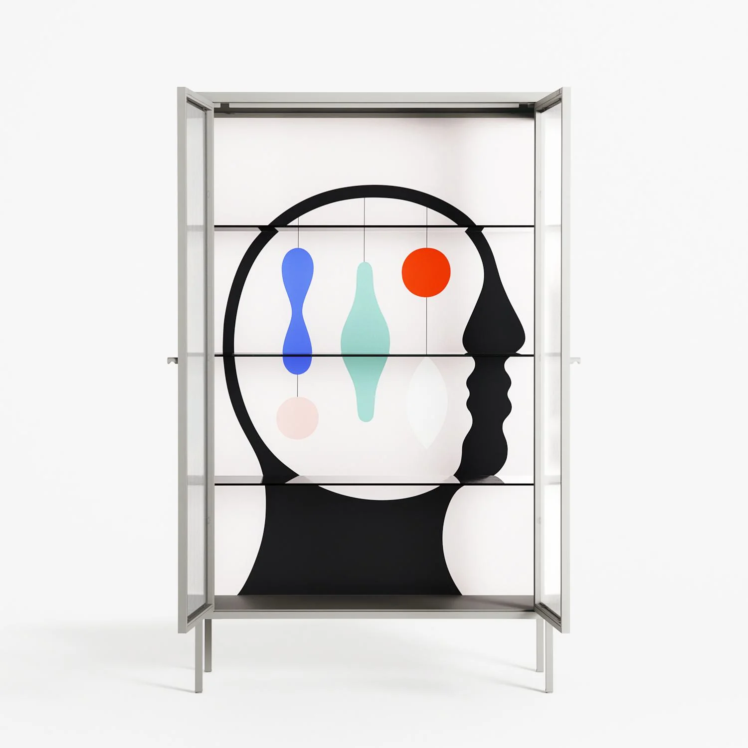 Équilibre_Intérieur - Cabinet - David Vanadia - Chalk - Reeded glass - Image 3