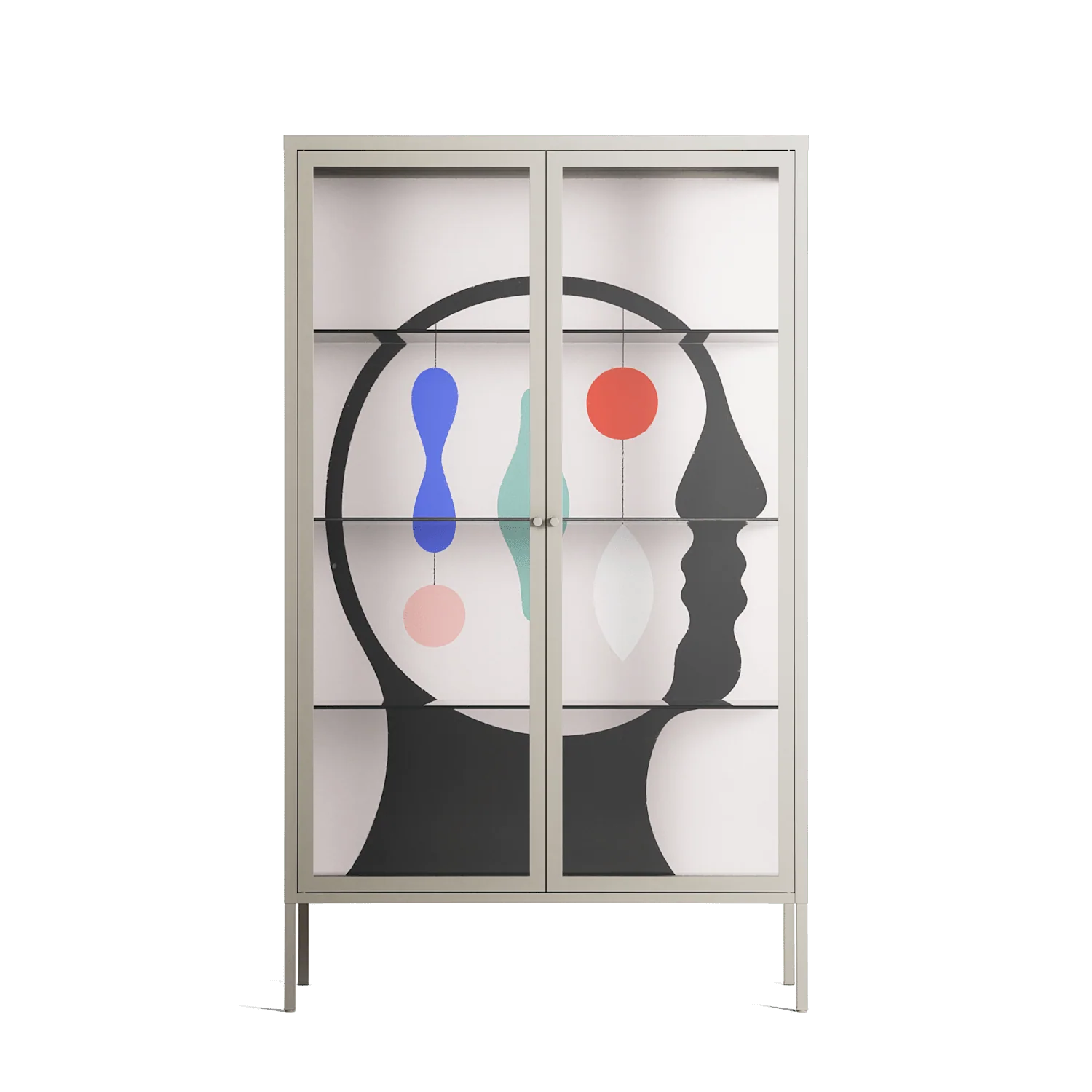 Équilibre_Intérieur - Cabinet - David Vanadia - Pebble - Clear glass