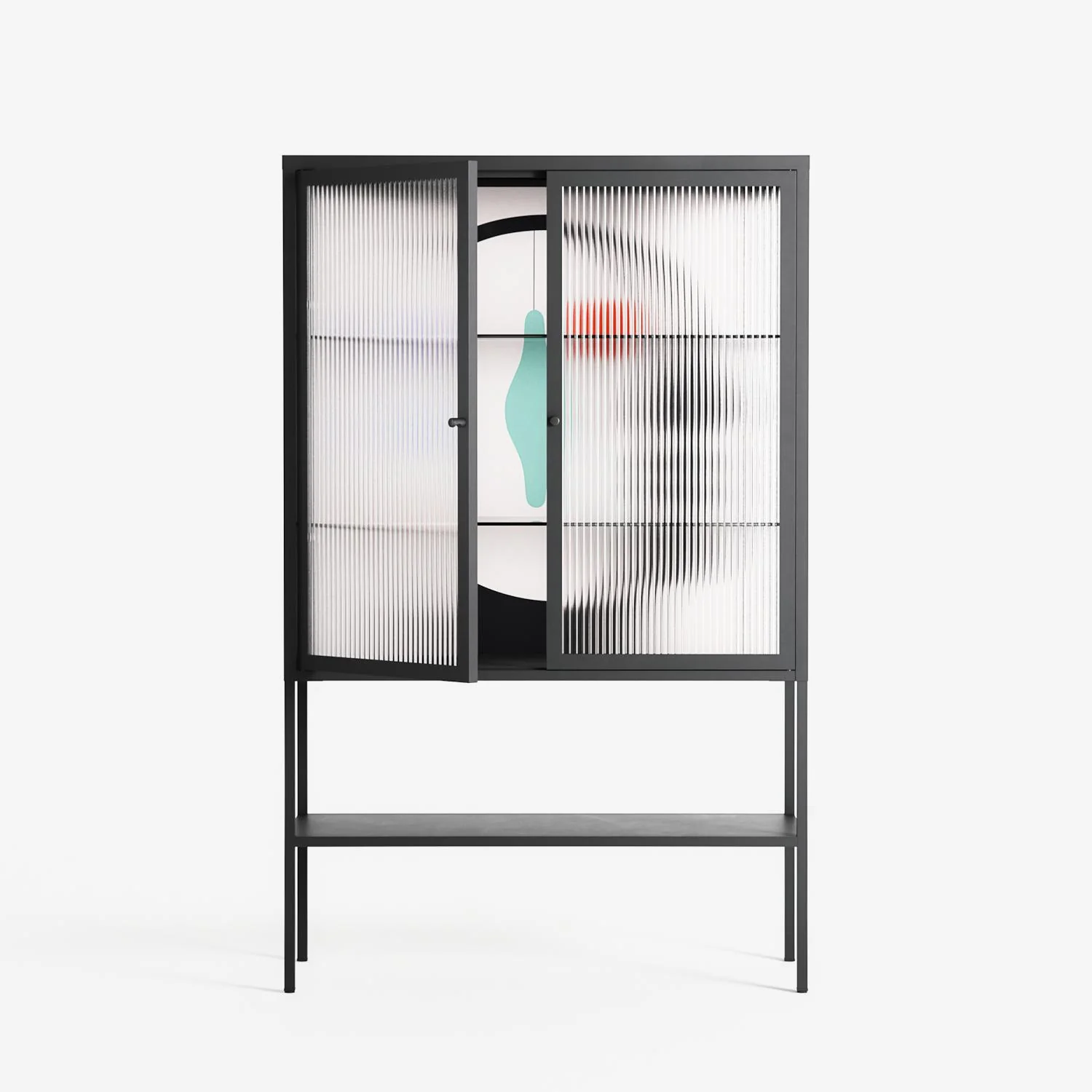 Équilibre_Intérieur - Loft Cabinet - David Vanadia - Antracite - Reeded glass - Image 2