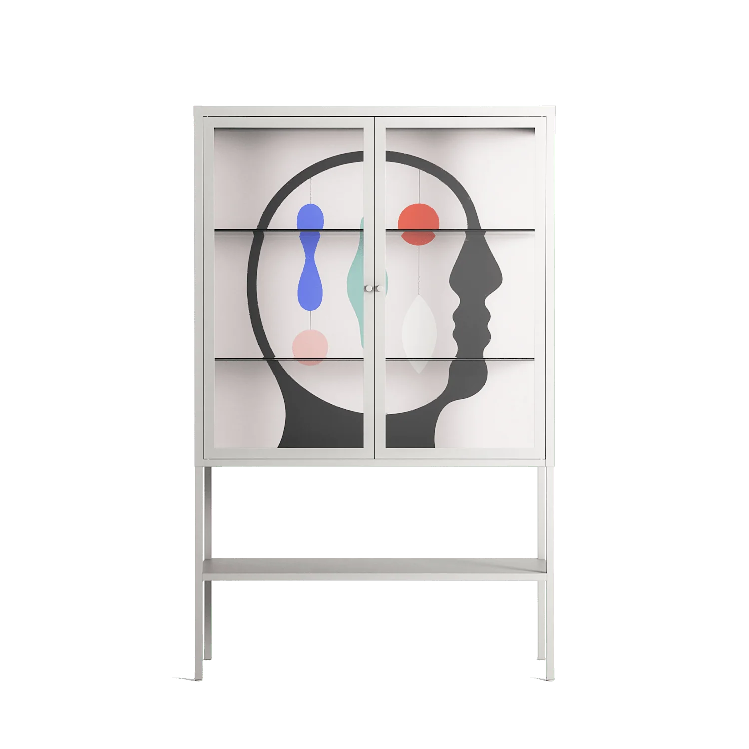 Équilibre_Intérieur - Loft Cabinet - David Vanadia - Chalk - Clear glass