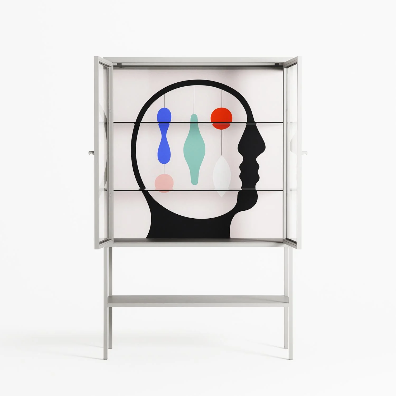 Équilibre_Intérieur - Loft Cabinet - David Vanadia - Chalk - Clear glass - Image 3