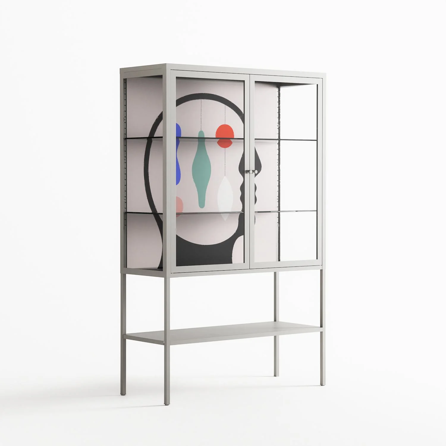 Équilibre_Intérieur - Loft Cabinet - David Vanadia - Chalk - Clear glass - Image 4