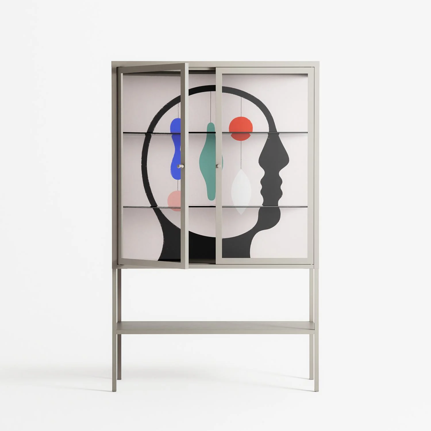 Équilibre_Intérieur - Loft Cabinet - David Vanadia - Pebble - Clear glass - Image 2