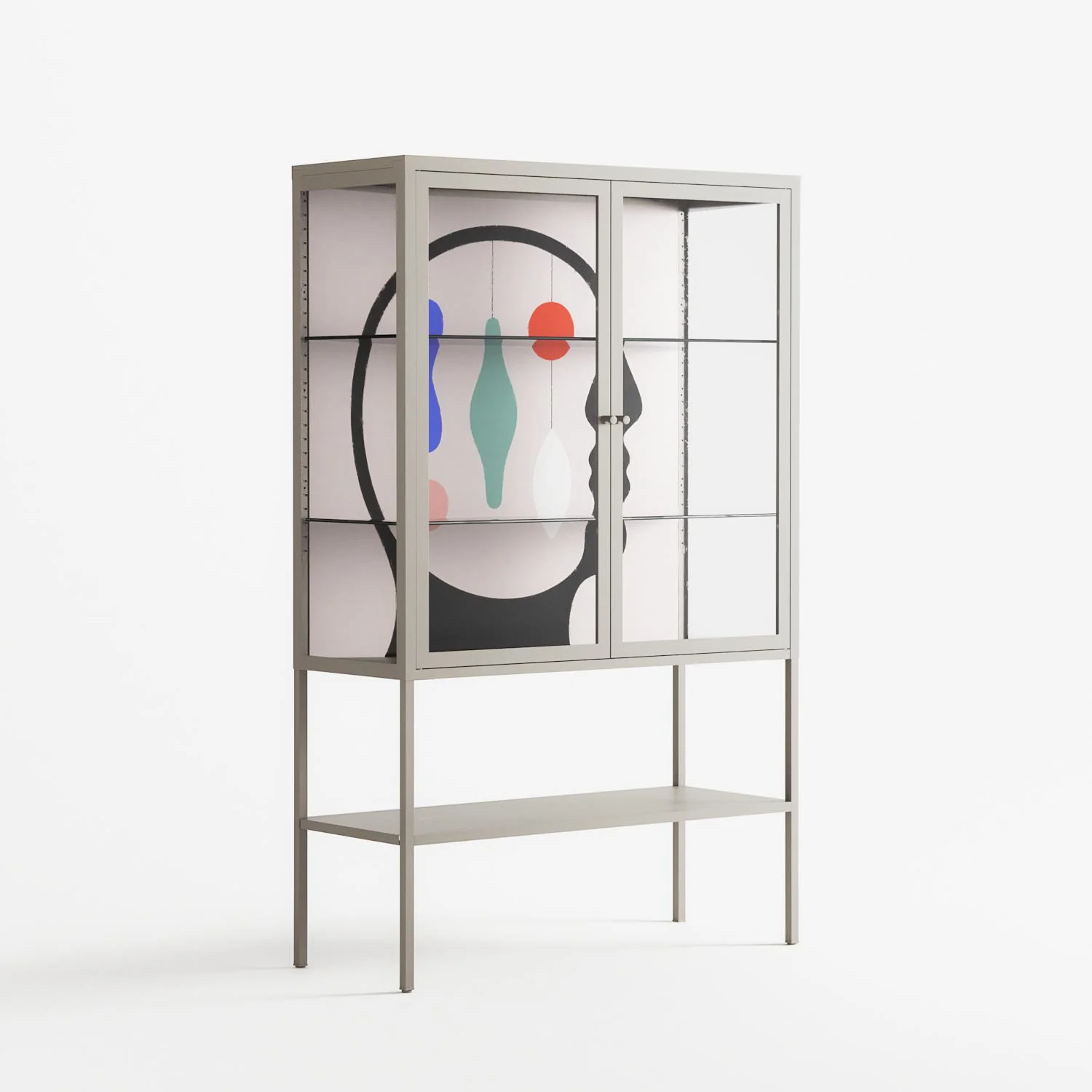 Équilibre_Intérieur - Loft Cabinet - David Vanadia - Pebble - Clear glass - Image 4