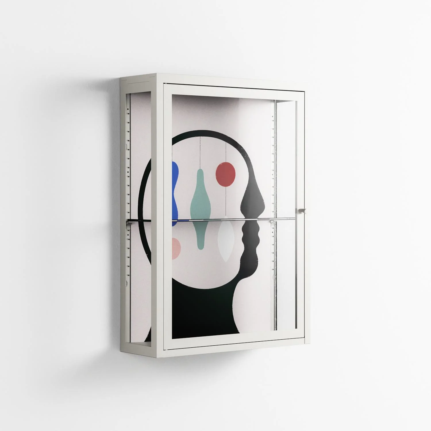 Équilibre_Intérieur - Wall Cabinet - David Vanadia - Chalk - Clear glass - Image 4