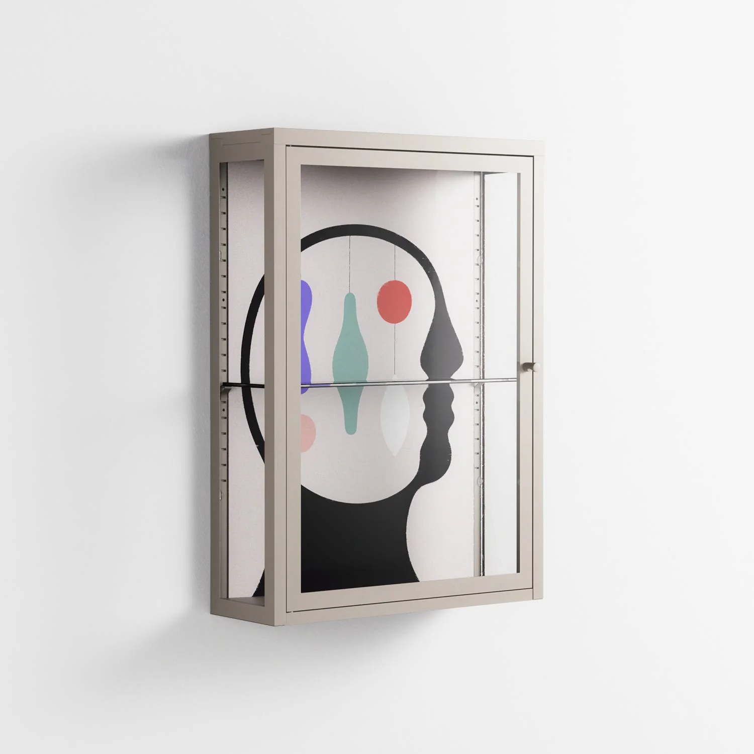 Équilibre_Intérieur - Wall Cabinet - David Vanadia - Pebble - Clear glass - Image 4