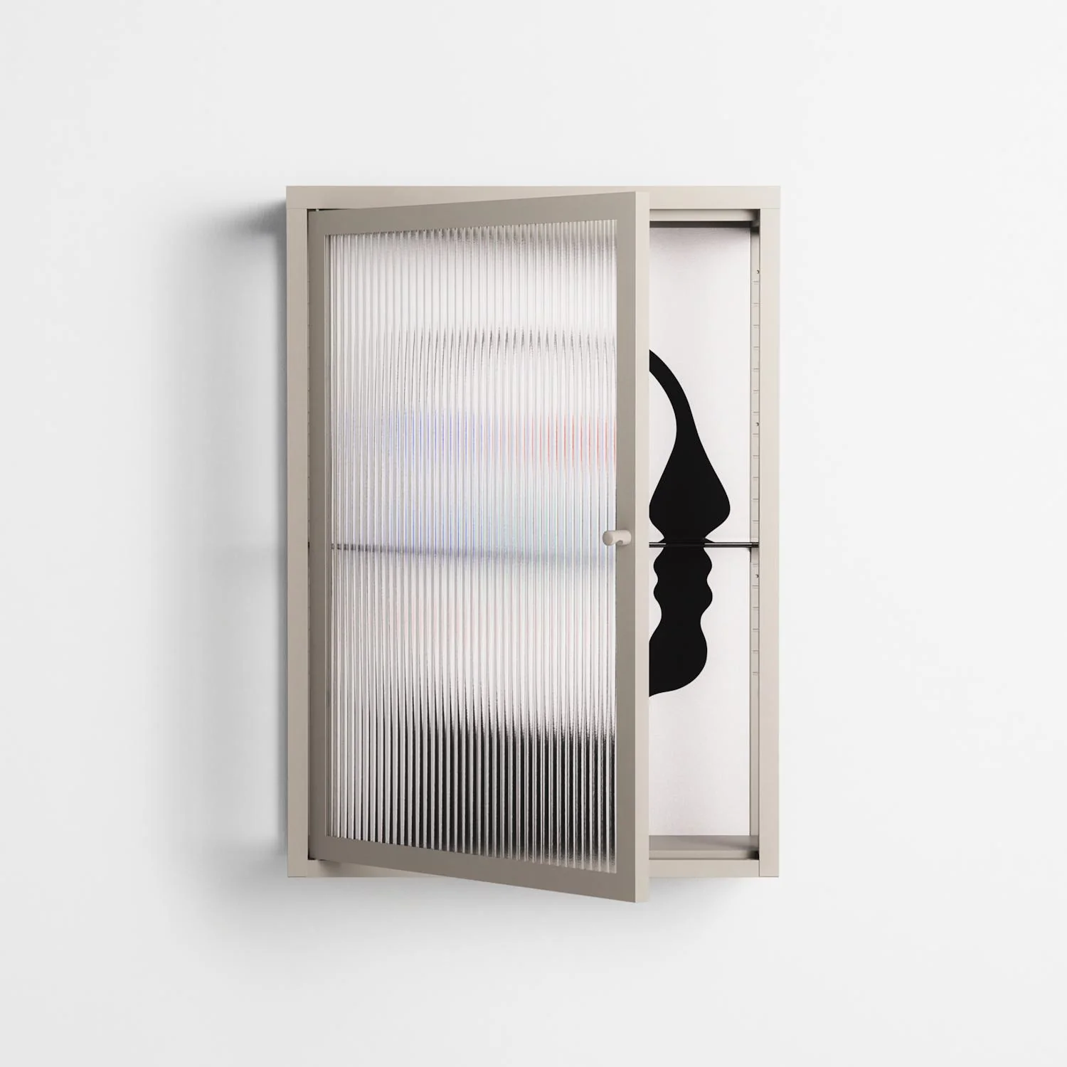 Équilibre_Intérieur - Wall Cabinet - David Vanadia - Pebble - Reeded glass - Image 2