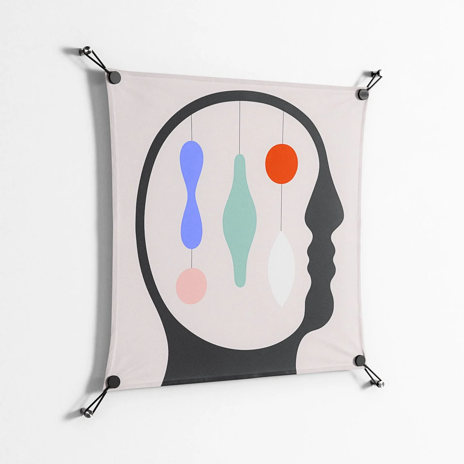 Équilibre_Intérieur - Work On Wall - David Vanadia - Black - 70 x 70 cm - Image 2