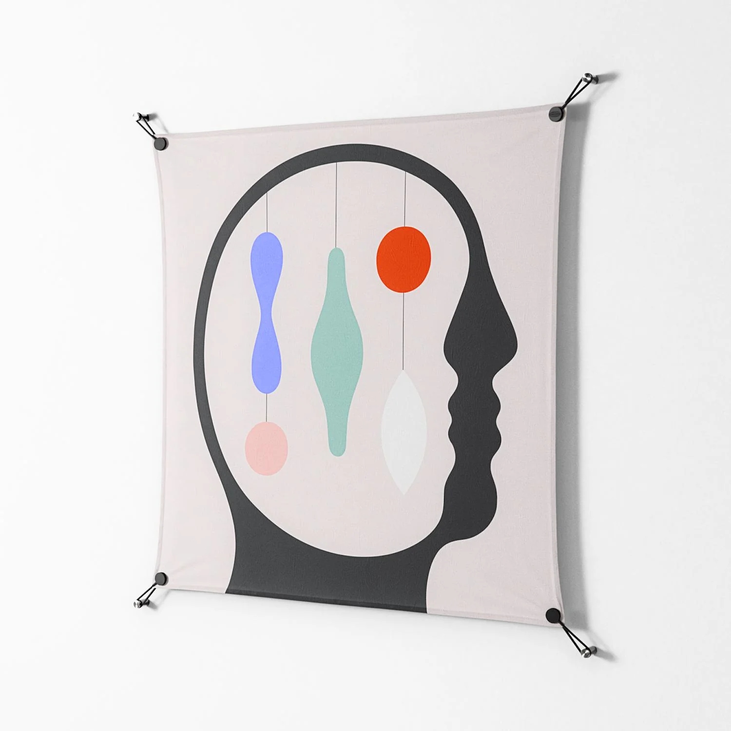 Équilibre_Intérieur - Work On Wall - David Vanadia - Black - 90 x 90 cm - Image 2