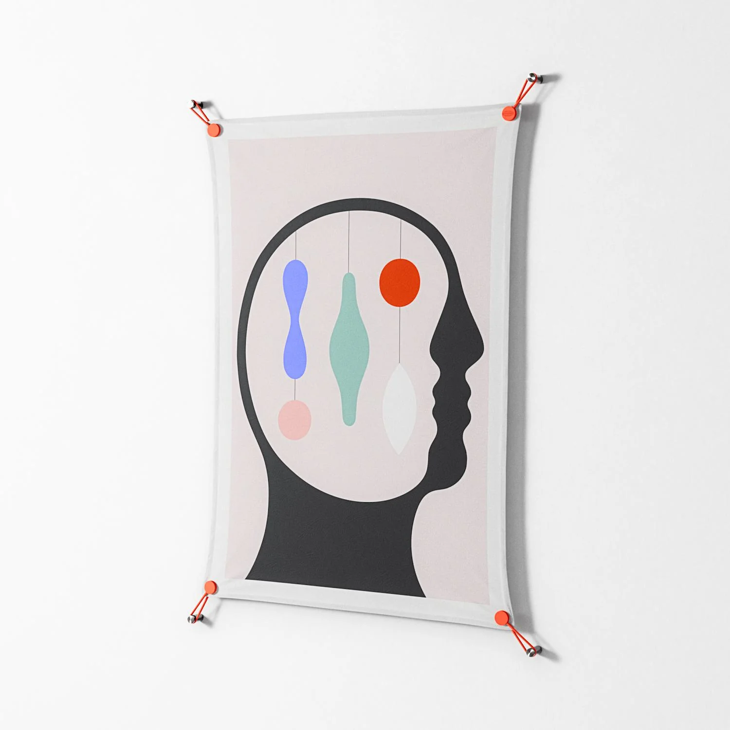 Équilibre_Intérieur - Work On Wall - David Vanadia - Orange - 70 x 100 cm - Image 2