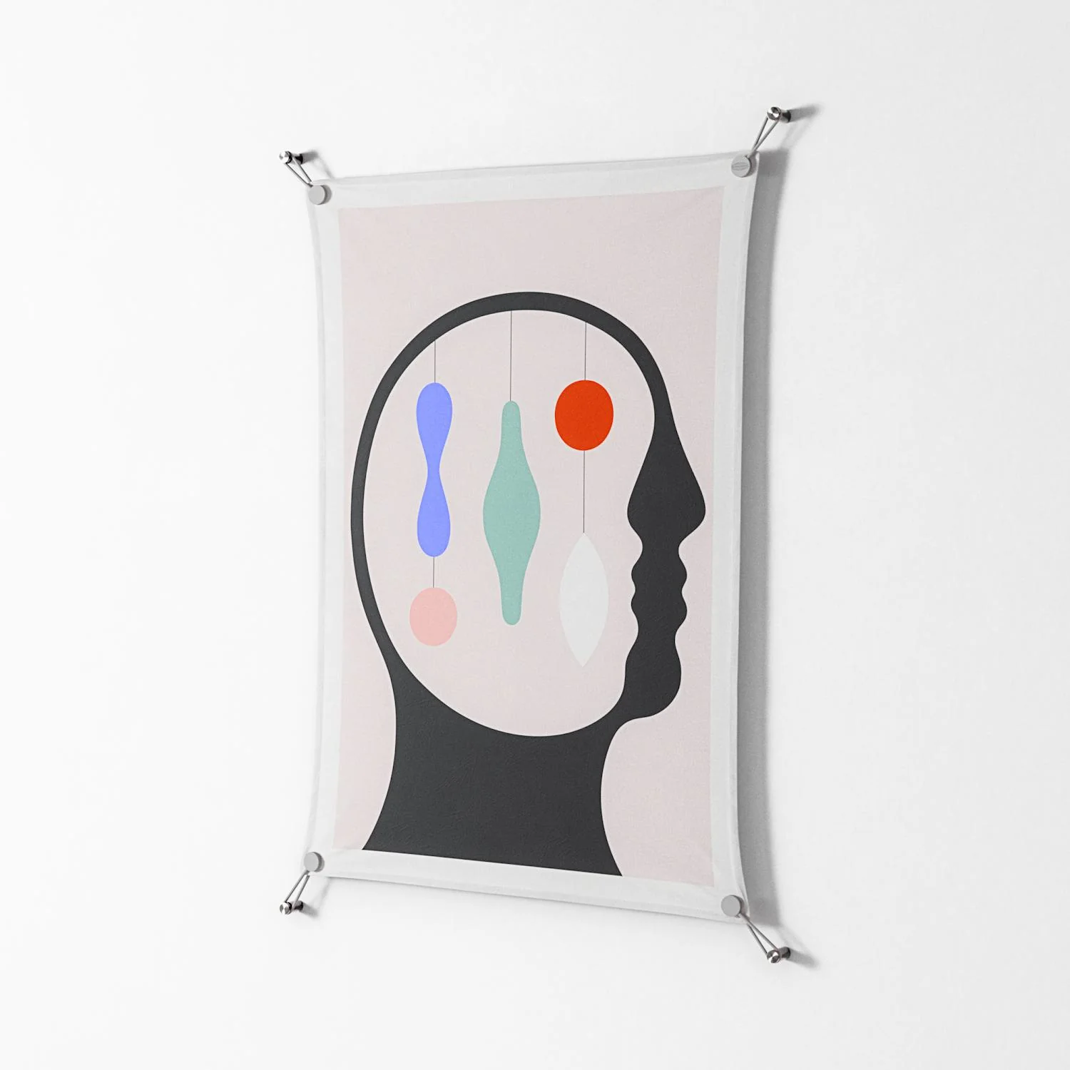 Équilibre_Intérieur - Work On Wall - David Vanadia - Silver - 70 x 100 cm - Image 2