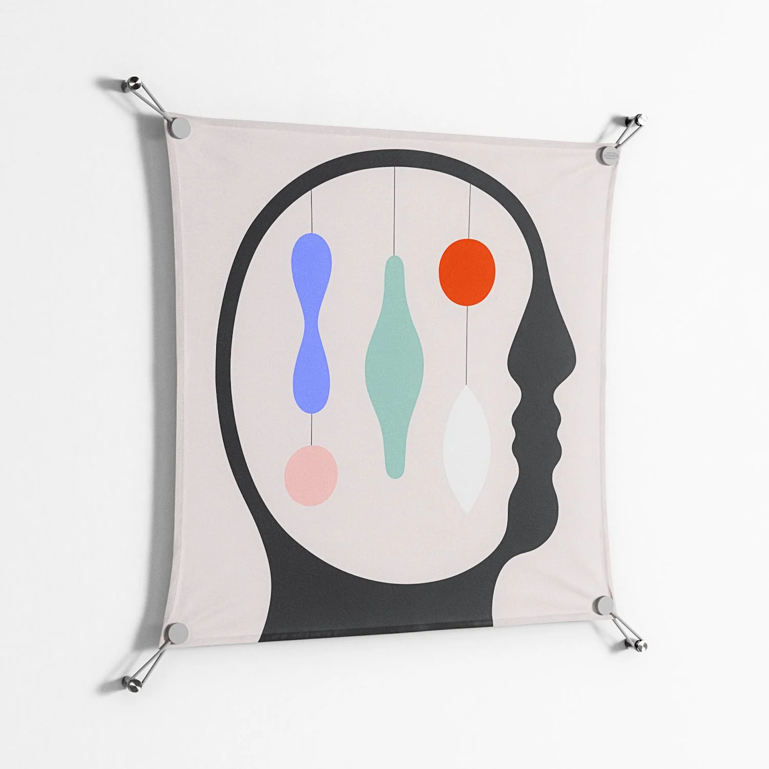 Équilibre_Intérieur - Work On Wall - David Vanadia - Silver - 70 x 70 cm - Image 2