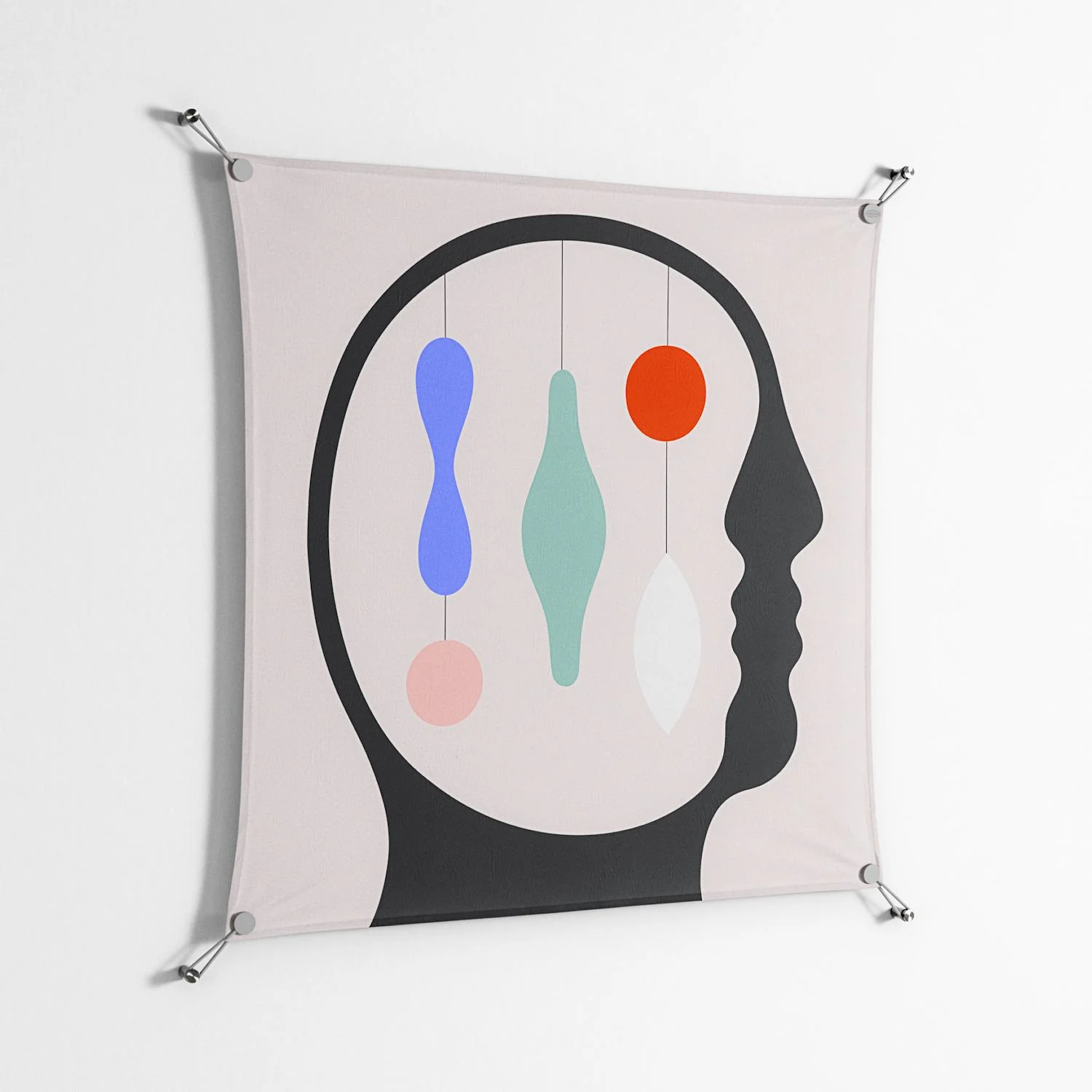 Équilibre_Intérieur - Work On Wall - David Vanadia - Silver - 90 x 90 cm - Image 2