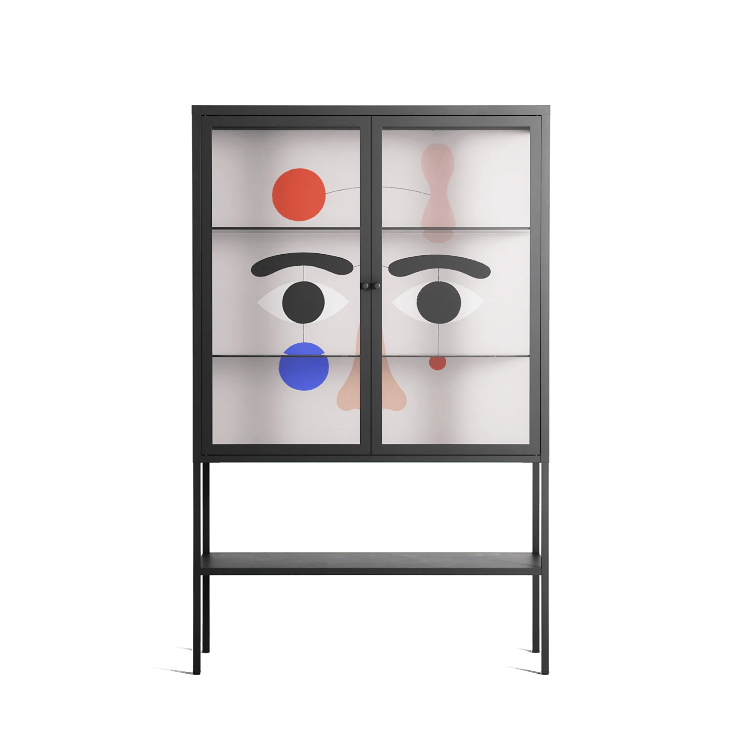 Équilibré - Loft Cabinet - David Vanadia - Antracite - Clear glass