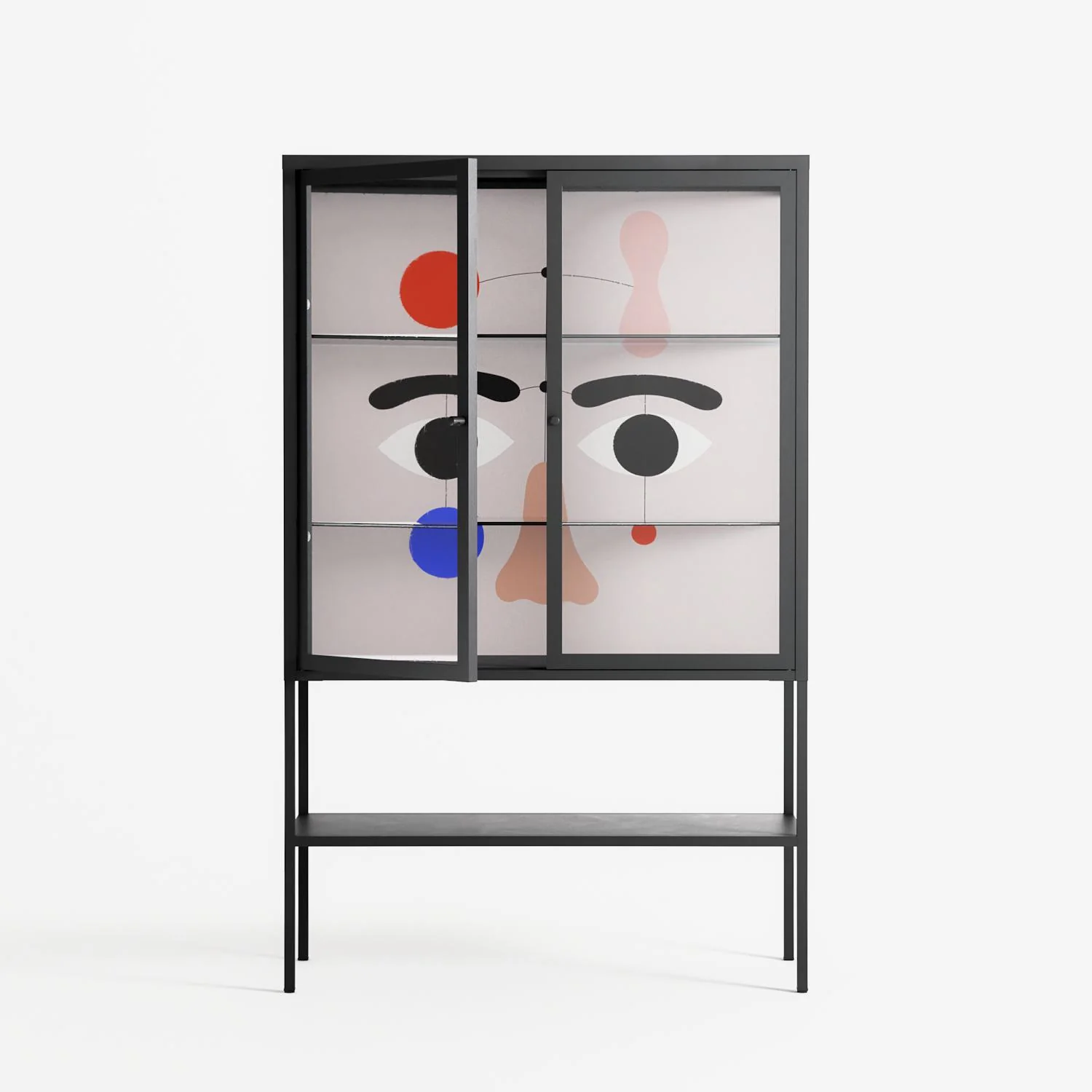 Équilibré - Loft Cabinet - David Vanadia - Antracite - Clear glass - Image 2