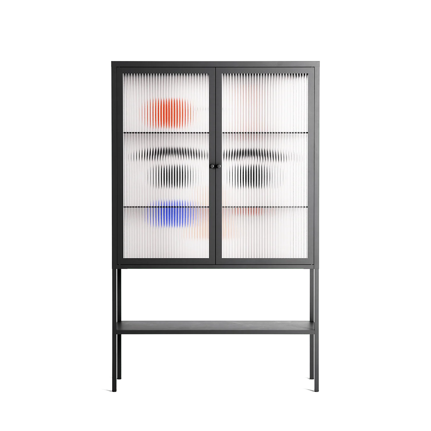 Équilibré - Loft Cabinet - David Vanadia - Antracite - Reeded glass