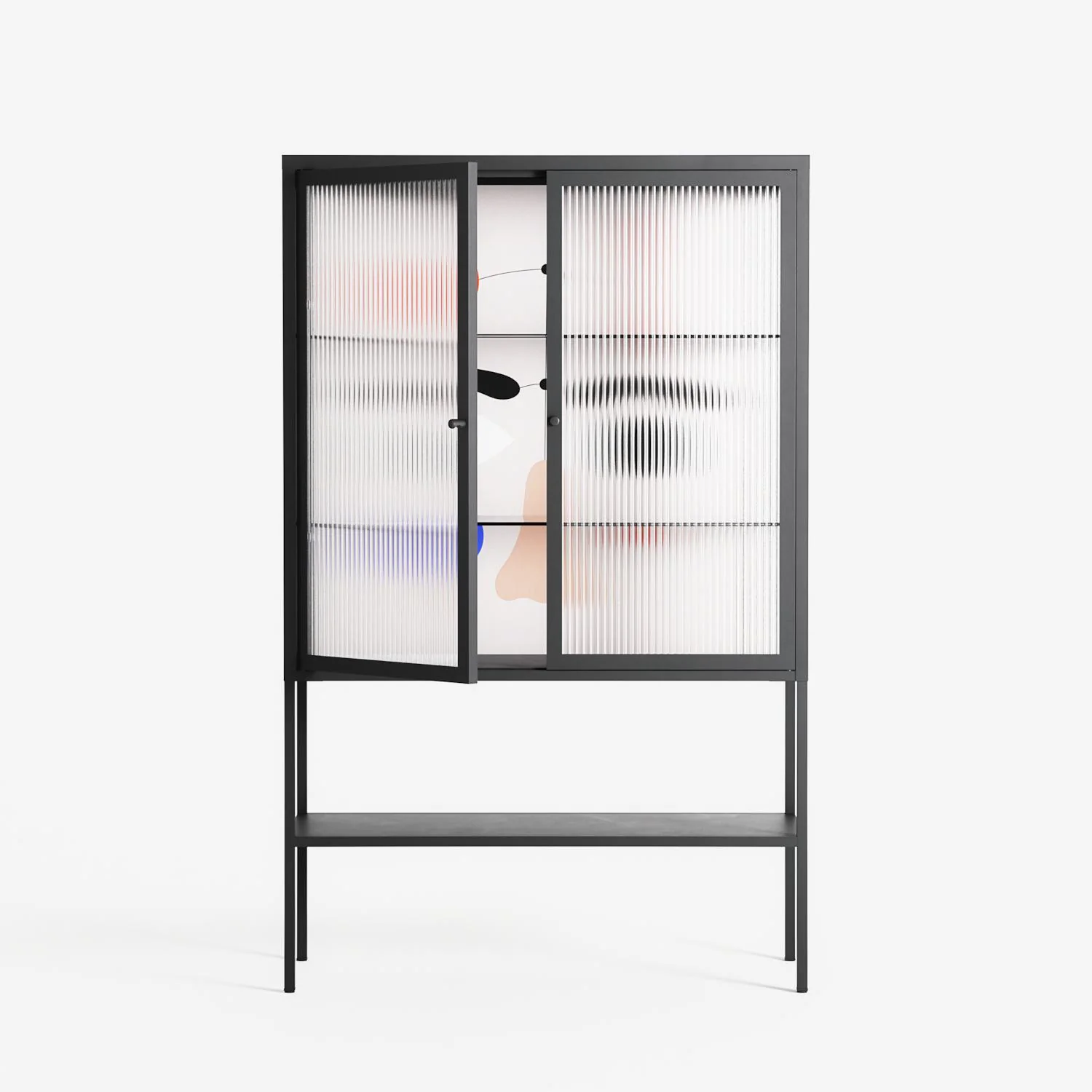 Équilibré - Loft Cabinet - David Vanadia - Antracite - Reeded glass - Image 2