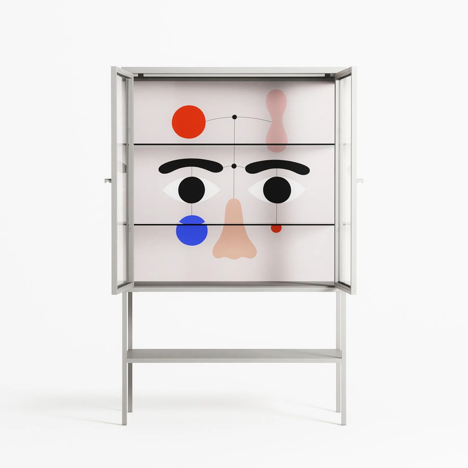 Équilibré - Loft Cabinet - David Vanadia - Chalk - Clear glass - Image 3