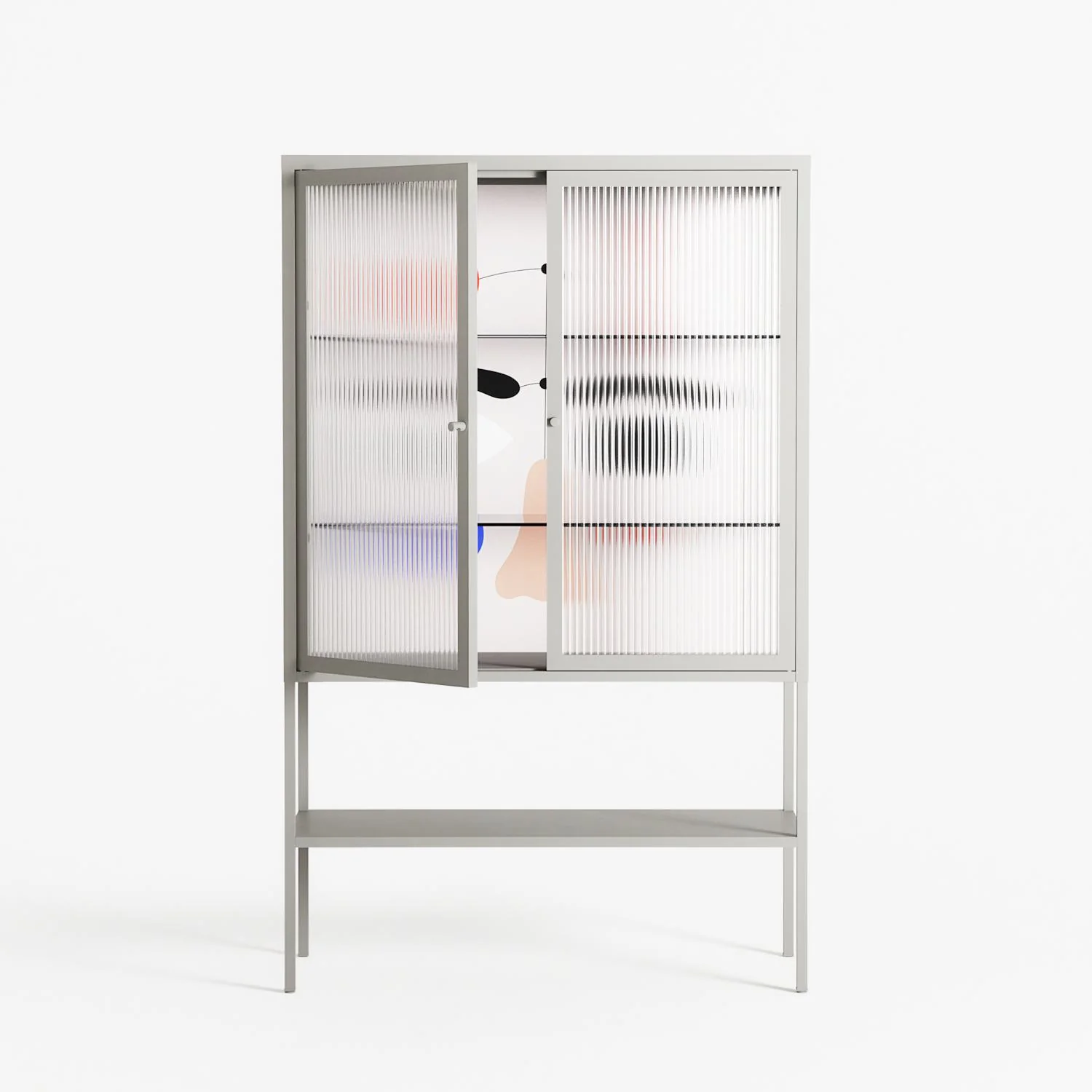 Équilibré - Loft Cabinet - David Vanadia - Chalk - Reeded glass - Image 2