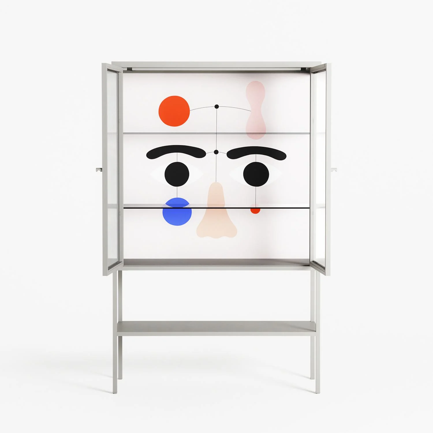 Équilibré - Loft Cabinet - David Vanadia - Chalk - Reeded glass - Image 3