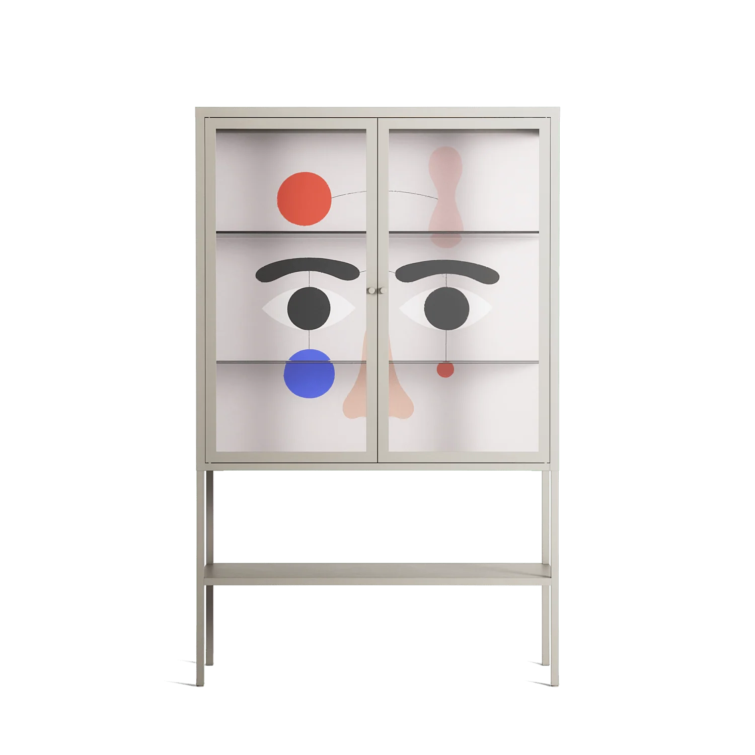 Équilibré - Loft Cabinet - David Vanadia - Pebble - Clear glass
