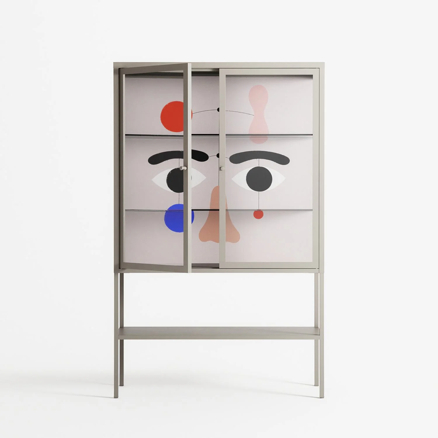 Équilibré - Loft Cabinet - David Vanadia - Pebble - Clear glass - Image 2